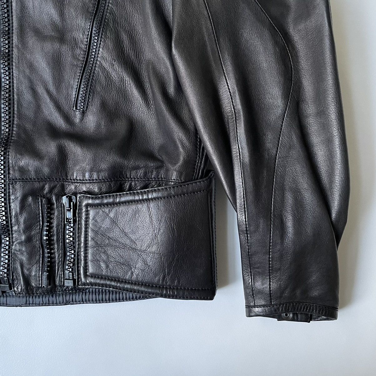 Maison Margiela A/W 11 Astro Black Leather ‘5 Zip’ Jacket Size US M / EU 48-50 / 2 - 10 Thumbnail
