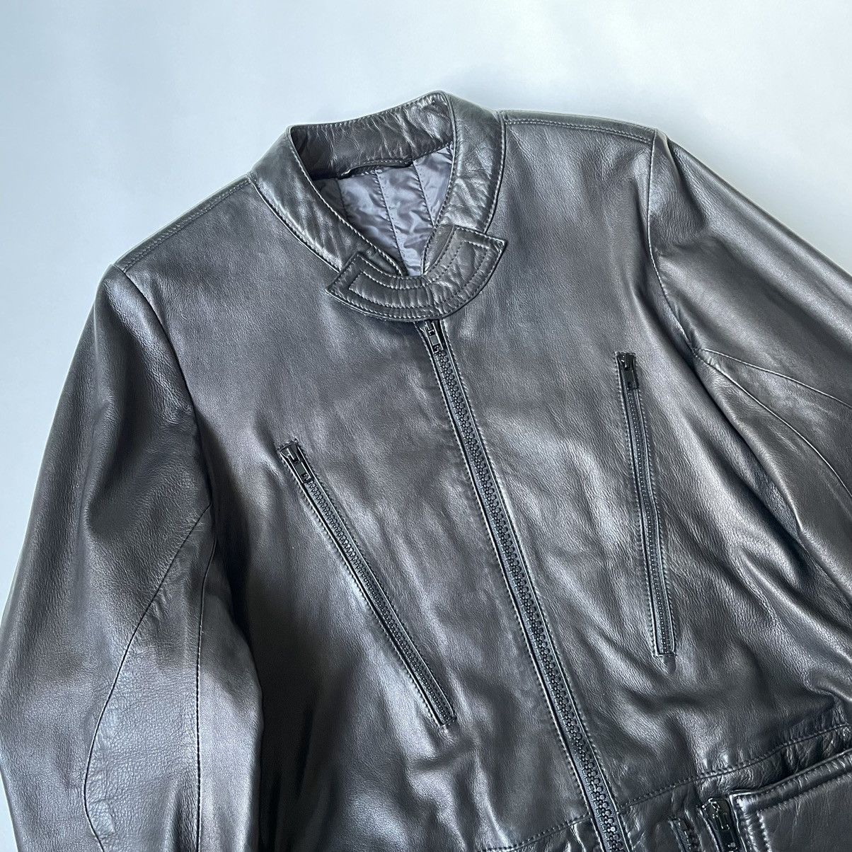 Maison Margiela A/W 11 Astro Black Leather ‘5 Zip’ Jacket Size US M / EU 48-50 / 2 - 4 Thumbnail