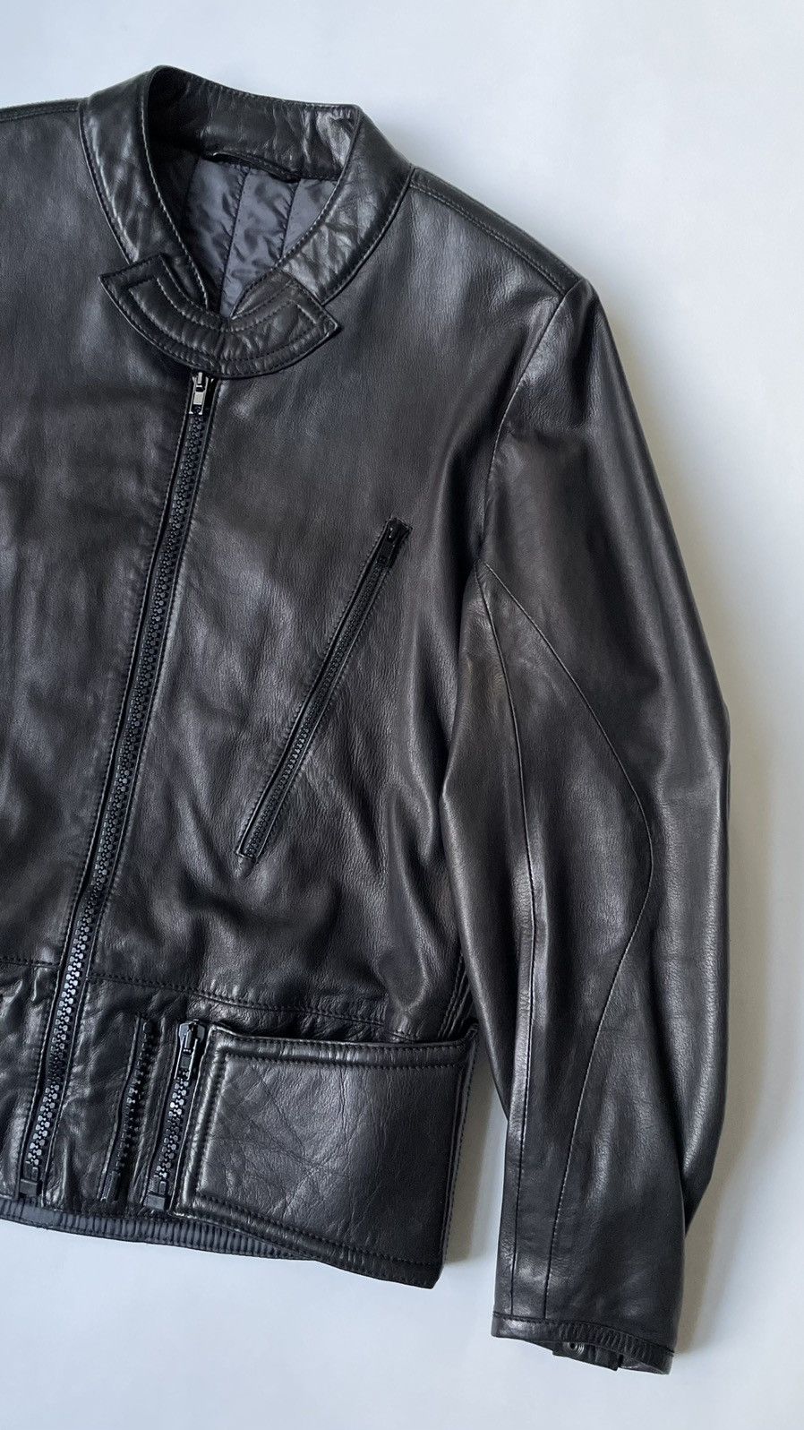 Maison Margiela A/W 11 Astro Black Leather ‘5 Zip’ Jacket Size US M / EU 48-50 / 2 - 8 Thumbnail