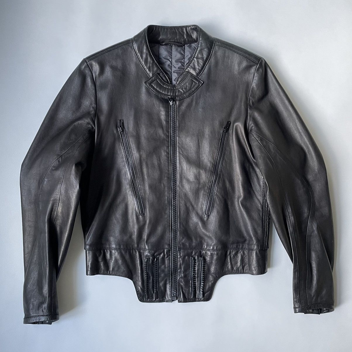 Maison Margiela A/W 11 Astro Black Leather ‘5 Zip’ Jacket Size US M / EU 48-50 / 2 - 12 Thumbnail