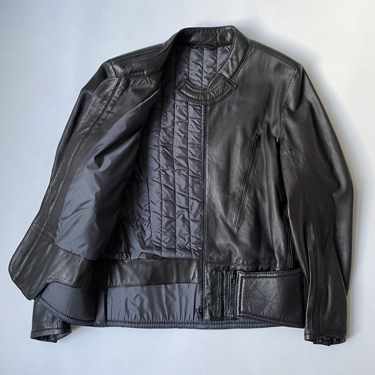 Maison Margiela A/W 11 Astro Black Leather ‘5 Zip’ Jacket Size US M / EU 48-50 / 2 - 13 Thumbnail