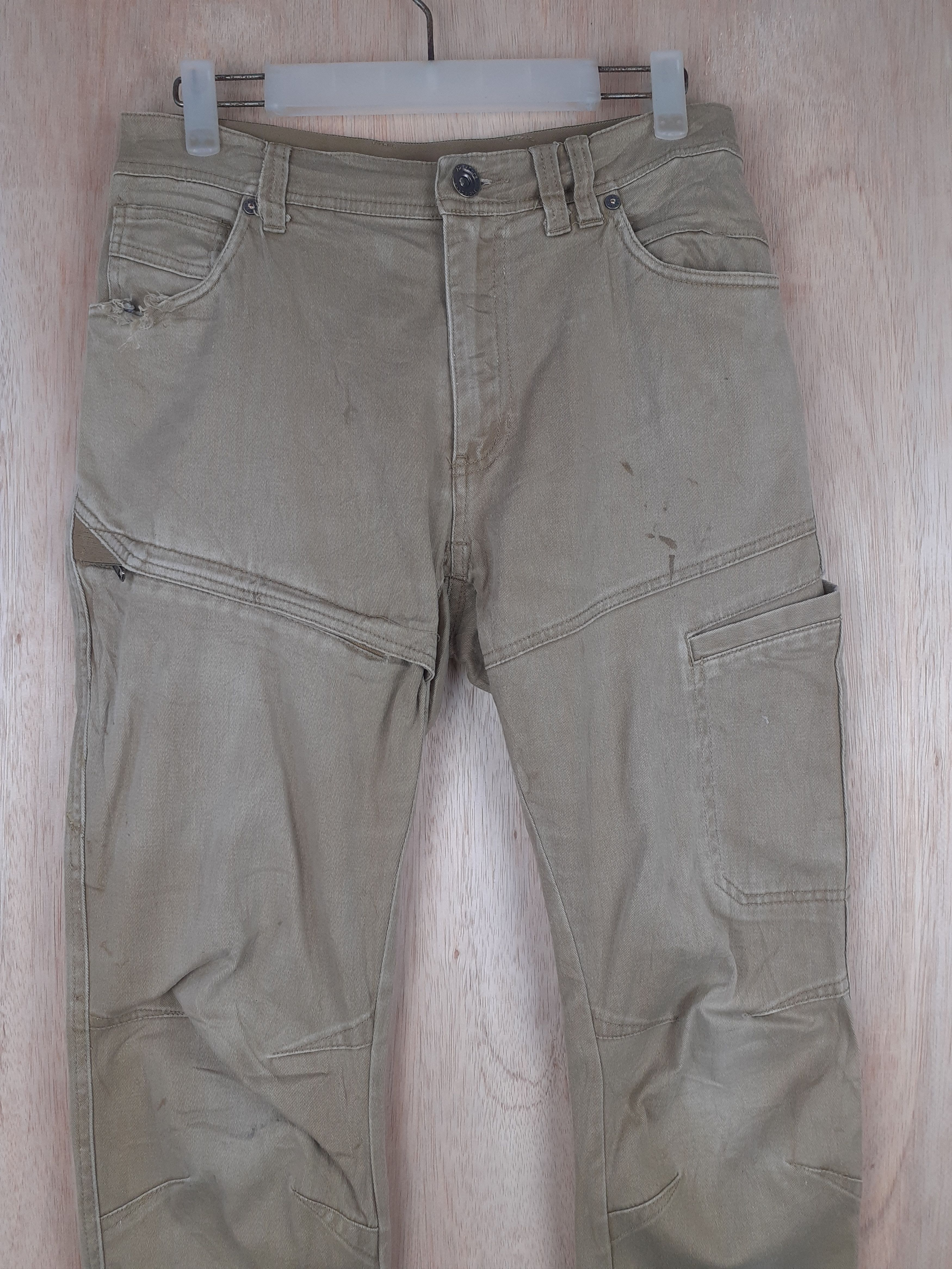 Japanese Brand Field Core multi pocket utility cargo brown pants #S234 Size US 30 / EU 46 - 2 Thumbnail