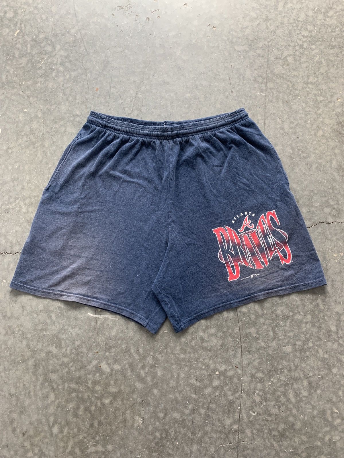 Vintage 90s Kids Trench Atlanta Braves Shorts Size Youth 