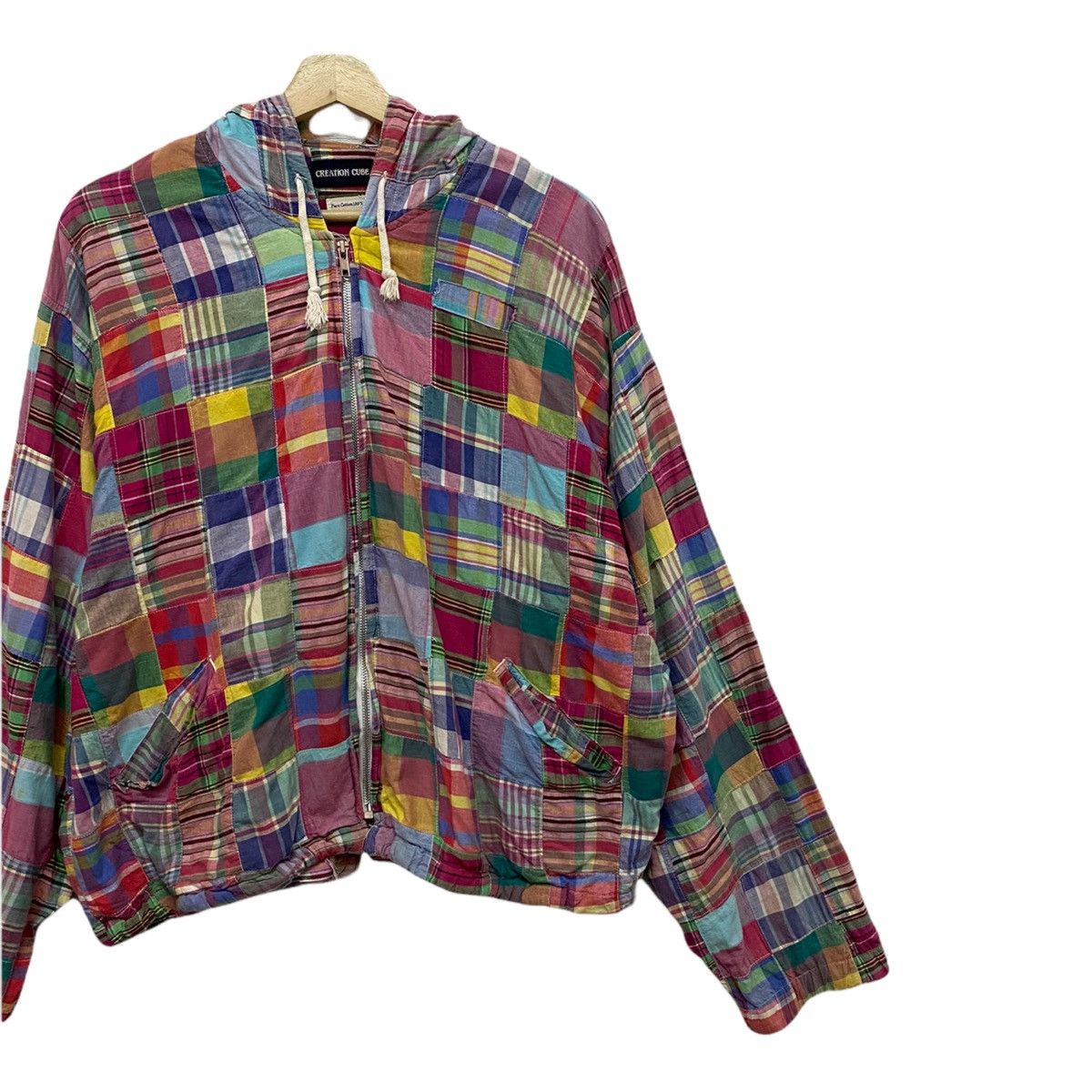 Beams Plus ART‼️CREATION CUBE JAPAN MULTICOLOUR PATCHWORK ZIPPER JACKET Size US XL / EU 56 / 4 - 5 Thumbnail