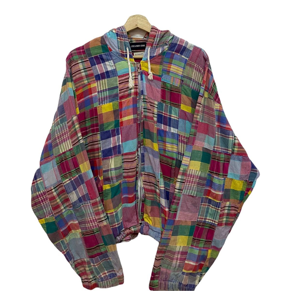 Beams Plus ART‼️CREATION CUBE JAPAN MULTICOLOUR PATCHWORK ZIPPER JACKET Size US XL / EU 56 / 4 - 6 Thumbnail