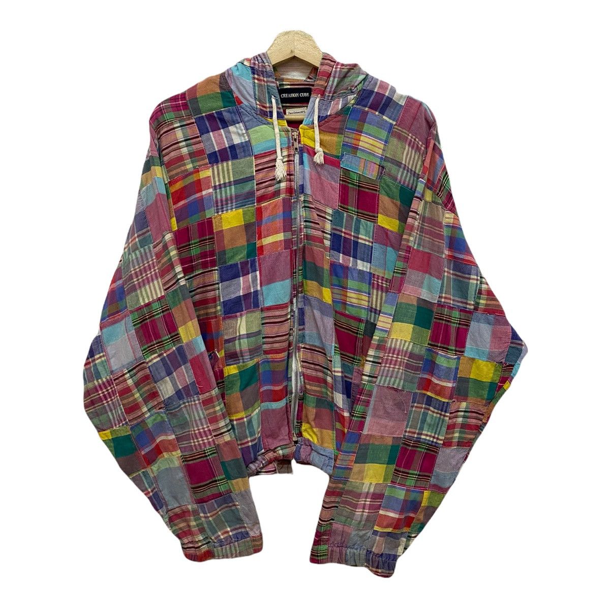Beams Plus ART‼️CREATION CUBE JAPAN MULTICOLOUR PATCHWORK ZIPPER JACKET Size US XL / EU 56 / 4 - 3 Thumbnail