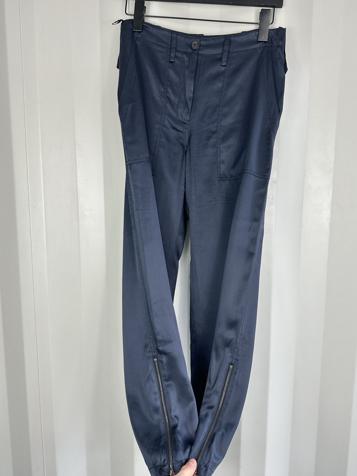 Prada Silk Ankle Zip Pants Size 28" / US 6 / IT 42 - 1 Thumbnail
