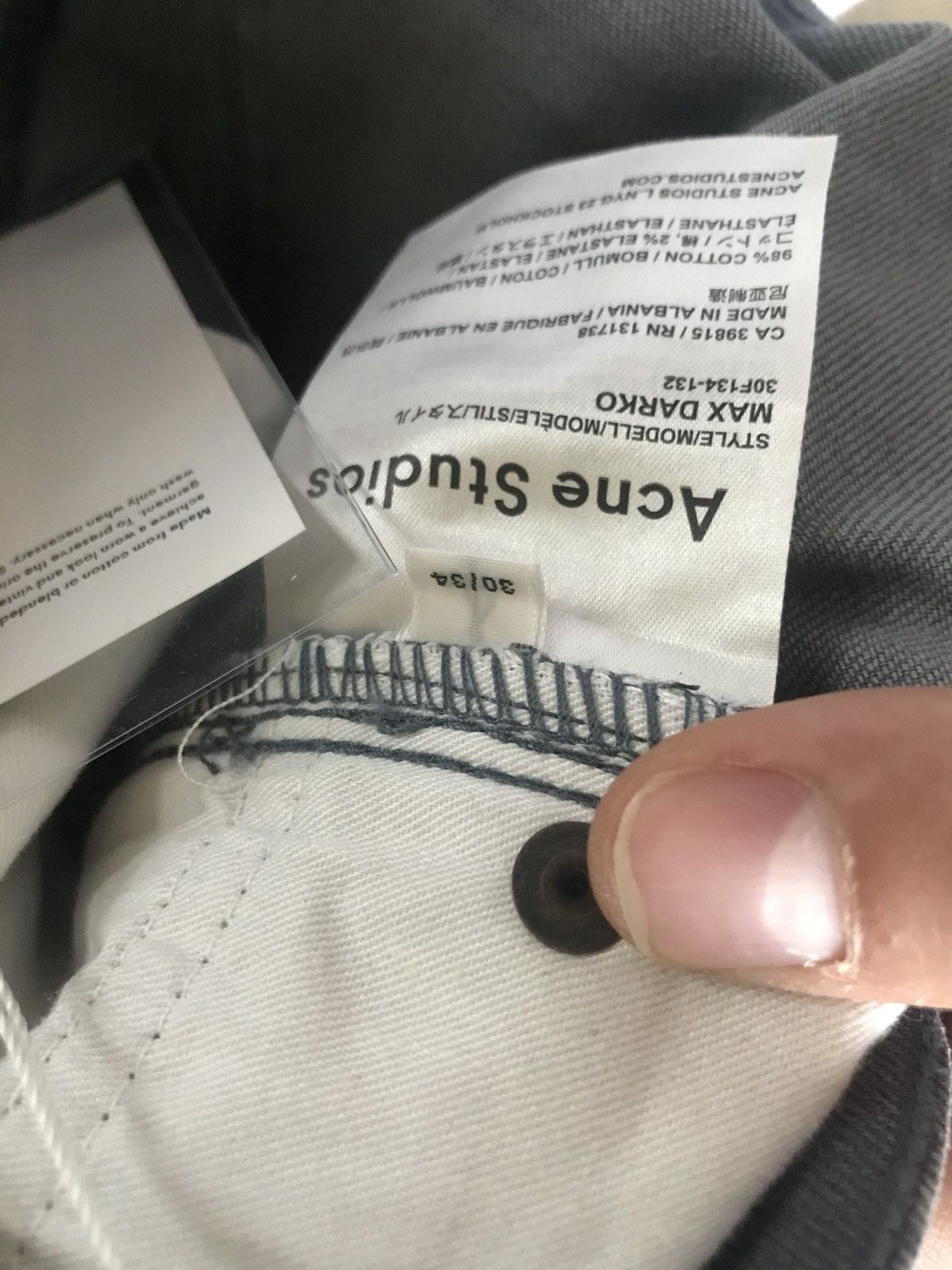 Acne Studios 30 x 34 Max Darko Denim (Fits 29) Size US 29 - 9 Thumbnail