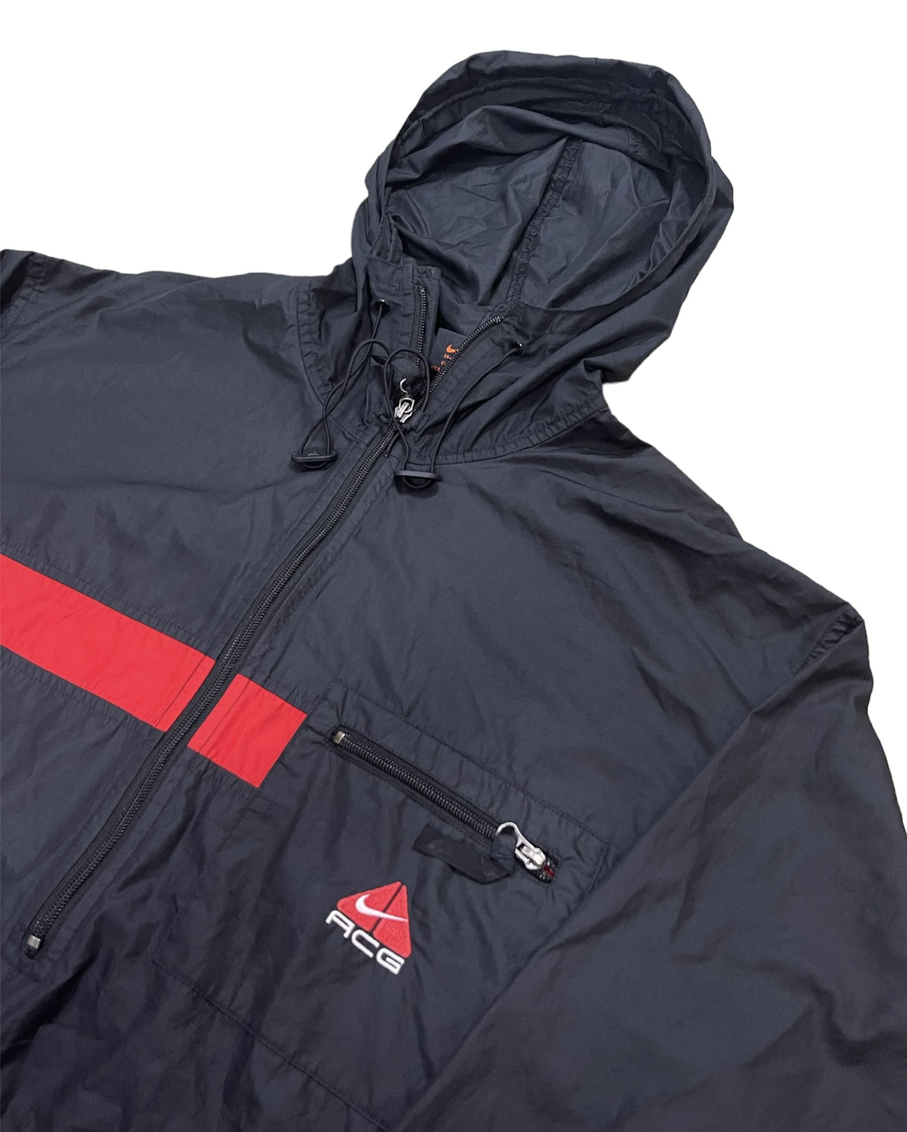 Nike Vtg Nike ACG Mini Logo Half Zip Hoodie Windbreaker Jacket Size US L / EU 52-54 / 3 - 2 Thumbnail
