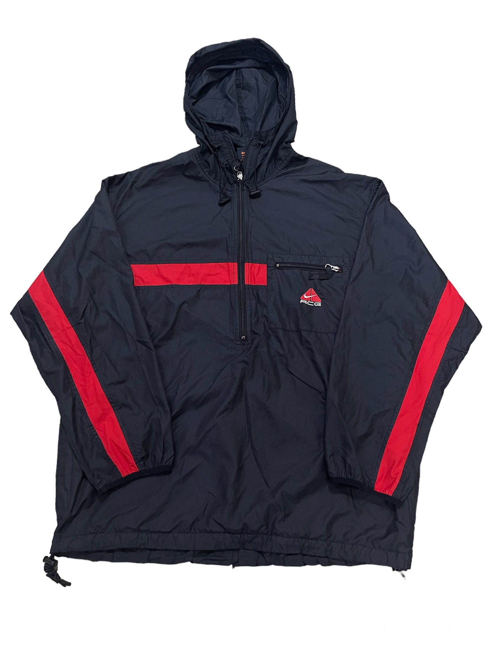Nike Vtg Nike ACG Mini Logo Half Zip Hoodie Windbreaker Jacket Size US L / EU 52-54 / 3 - 1 Thumbnail