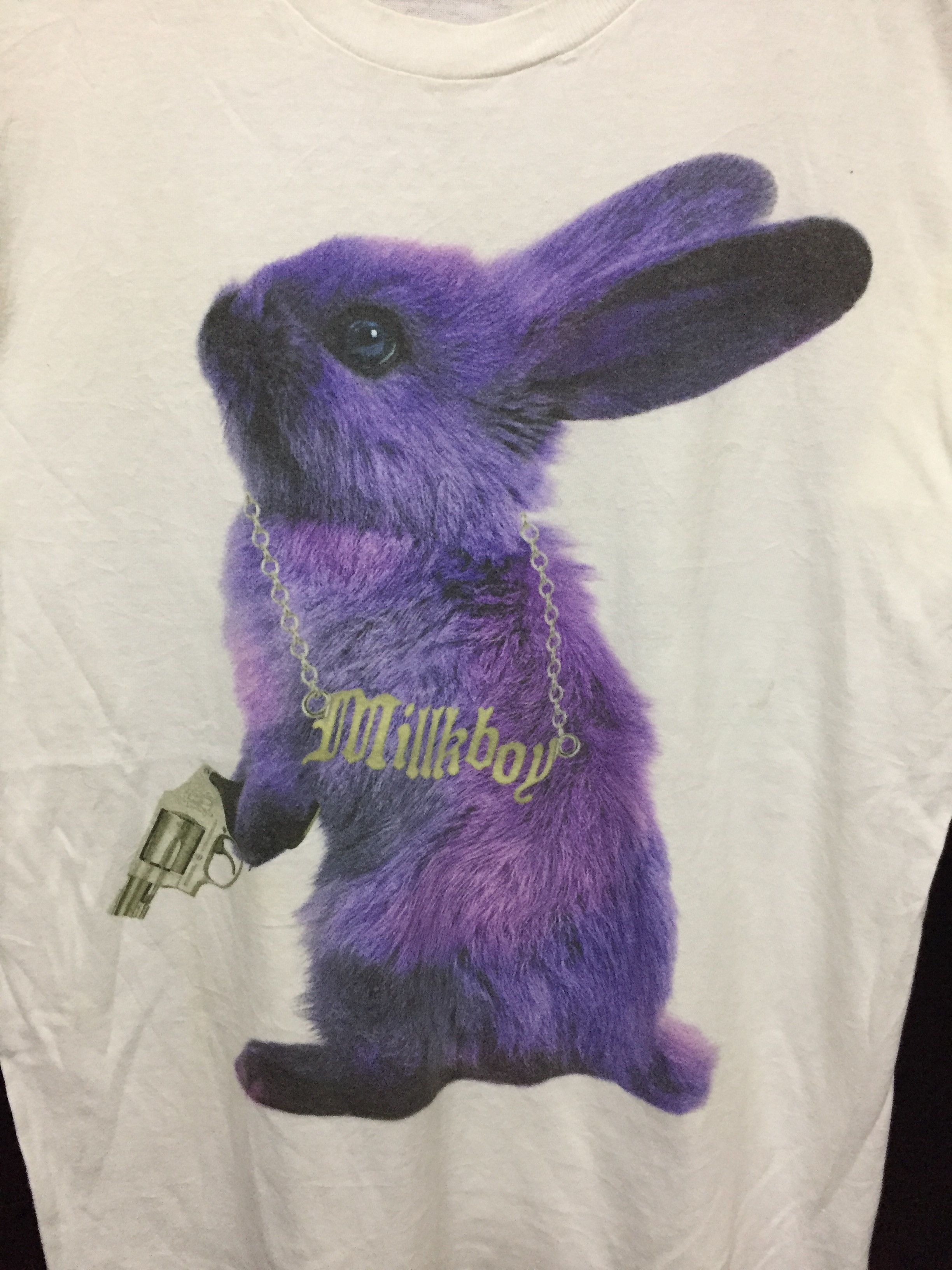 Japanese Brand MILK BOY 1st Anniversary Purple cyber Punk rabbit tee Size US M / EU 48-50 / 2 - 3 Thumbnail