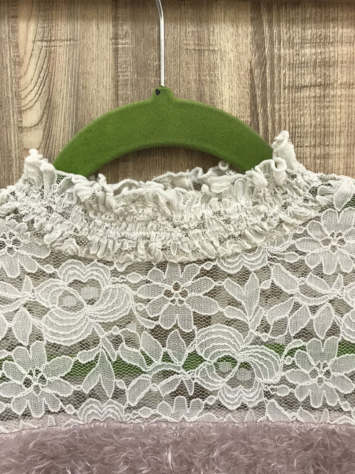 Japanese Brand ✨ Dreamy Minx Lace & Fluffy Knit Top – Size L ✨ Size M / US 6-8 / IT 42-44 - 6 Thumbnail