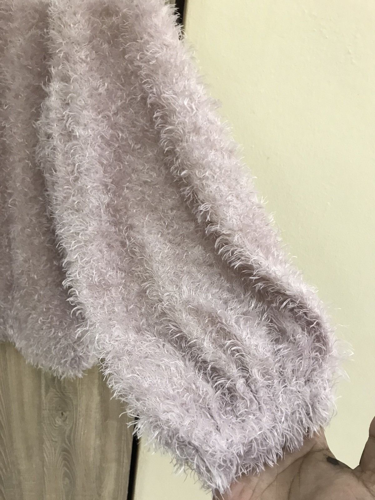 Japanese Brand ✨ Dreamy Minx Lace & Fluffy Knit Top – Size L ✨ Size M / US 6-8 / IT 42-44 - 9 Thumbnail