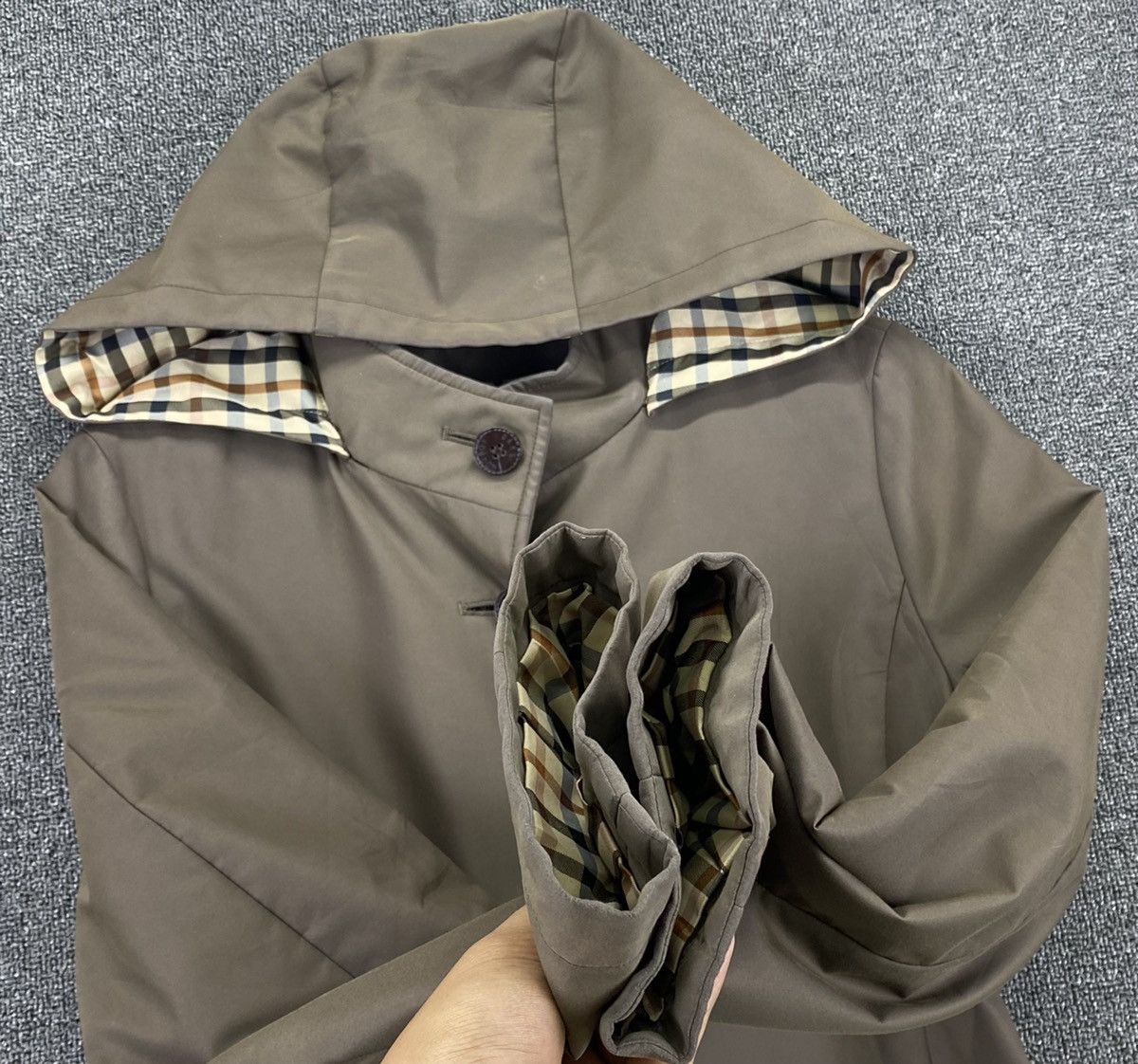 DAKS Vintage Daks London Button Up Trench Coat Long Jacket Size XS / US 0-2 / IT 36-38 - 10 Thumbnail