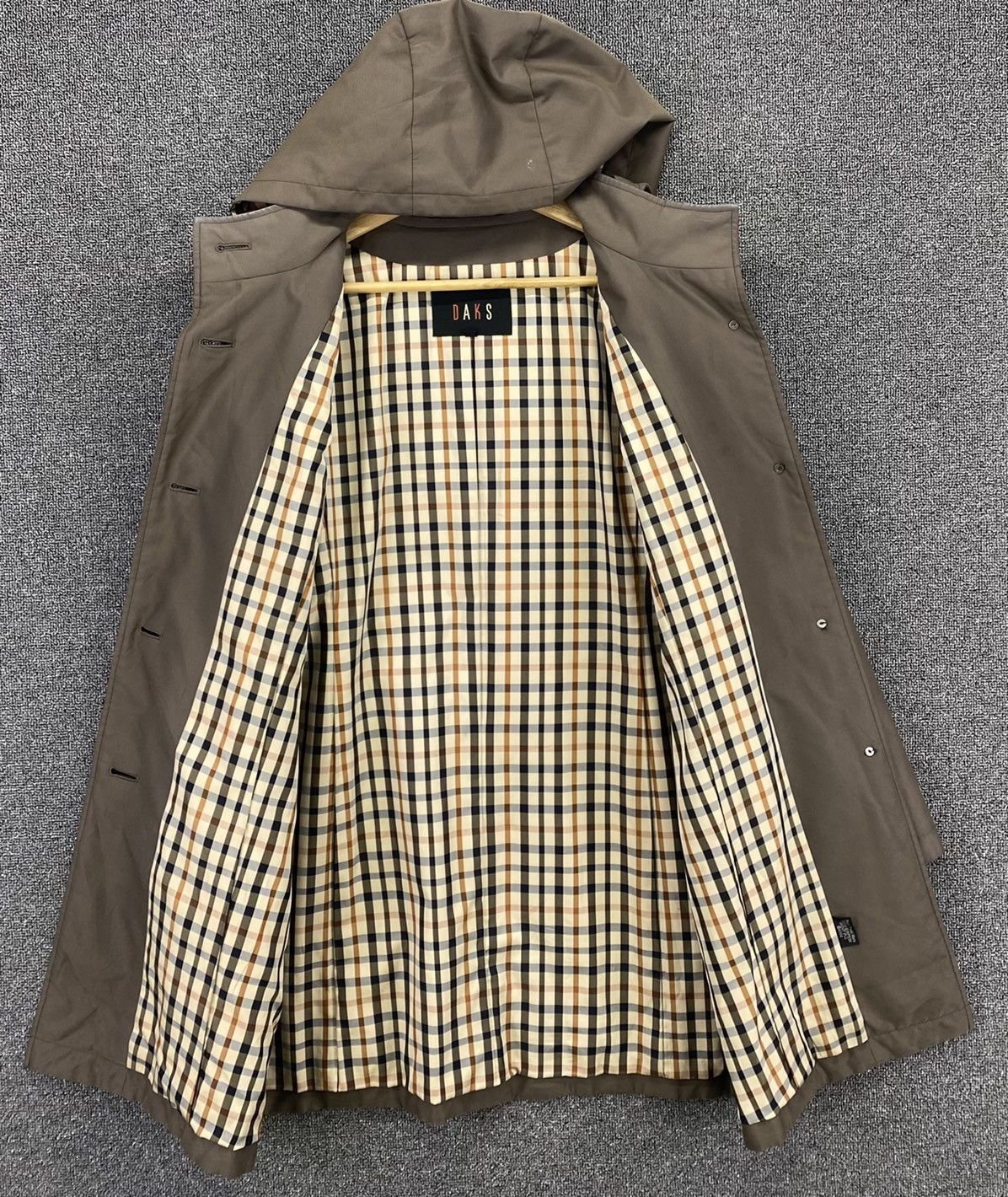 DAKS Vintage Daks London Button Up Trench Coat Long Jacket Size XS / US 0-2 / IT 36-38 - 3 Thumbnail