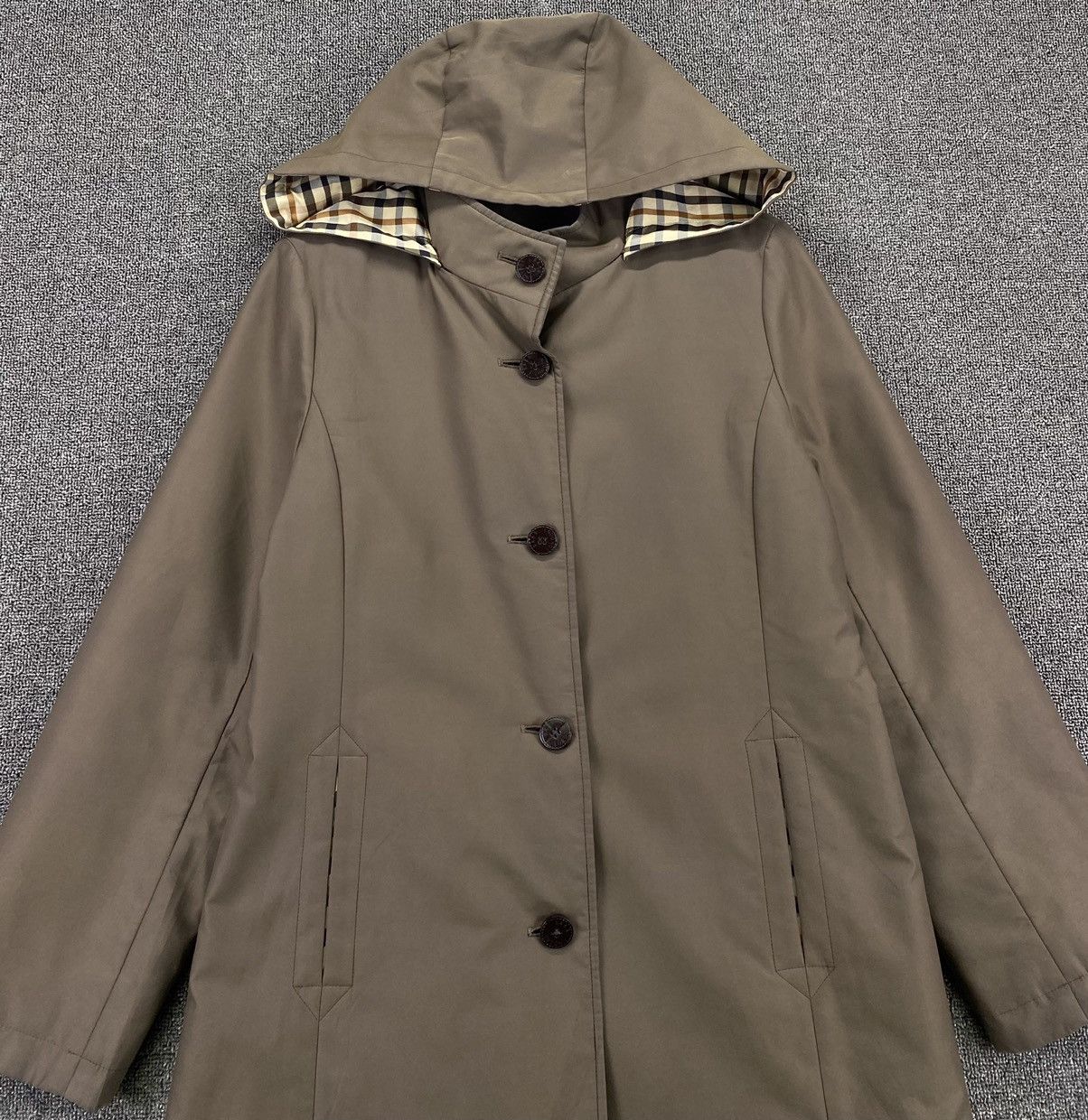 DAKS Vintage Daks London Button Up Trench Coat Long Jacket Size XS / US 0-2 / IT 36-38 - 2 Thumbnail