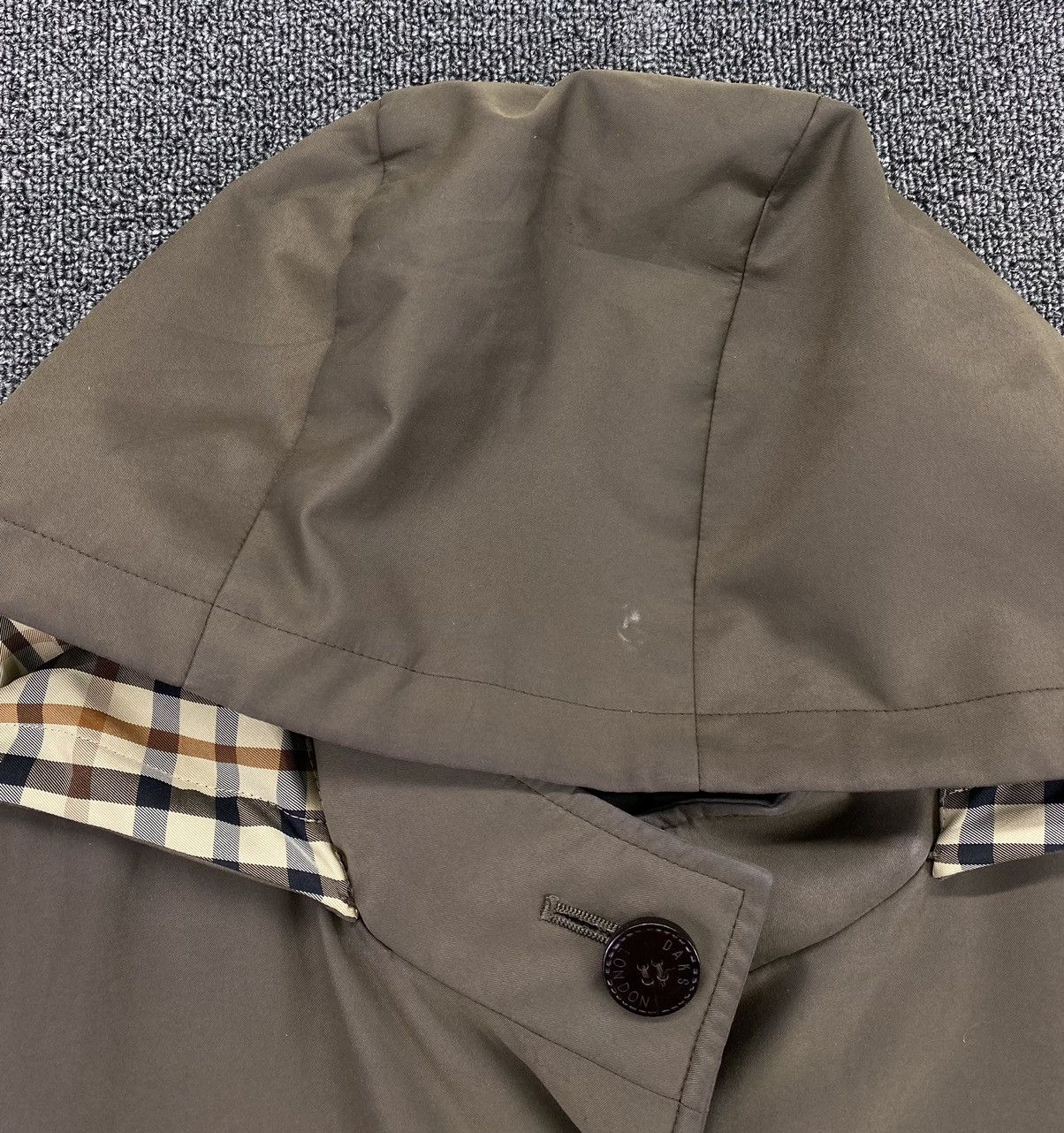 DAKS Vintage Daks London Button Up Trench Coat Long Jacket Size XS / US 0-2 / IT 36-38 - 12 Thumbnail