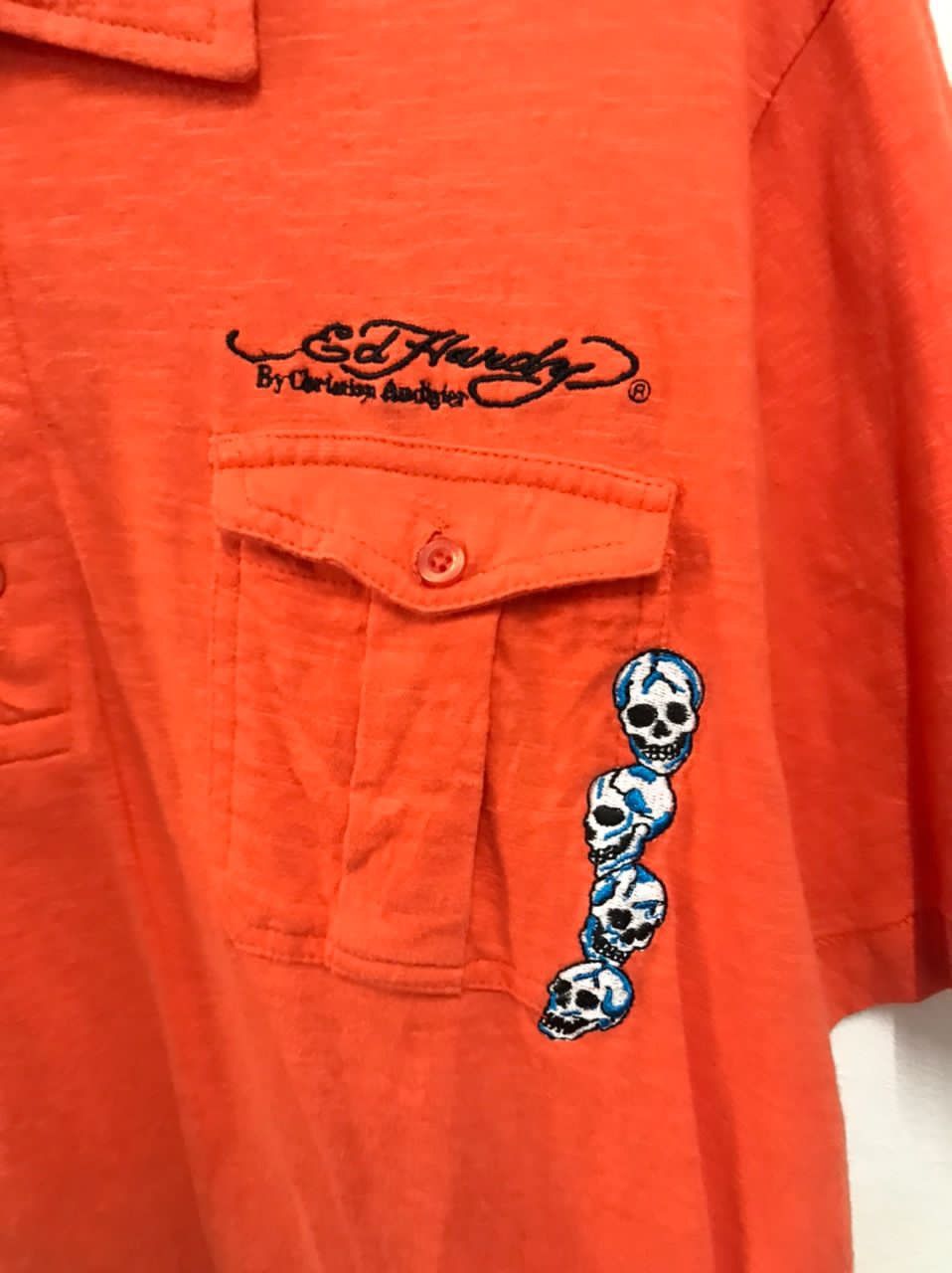 Ed Hardy Ed Hardy Embroid Multipocket Polo Shirts Size US L / EU 52-54 / 3 - 3 Thumbnail