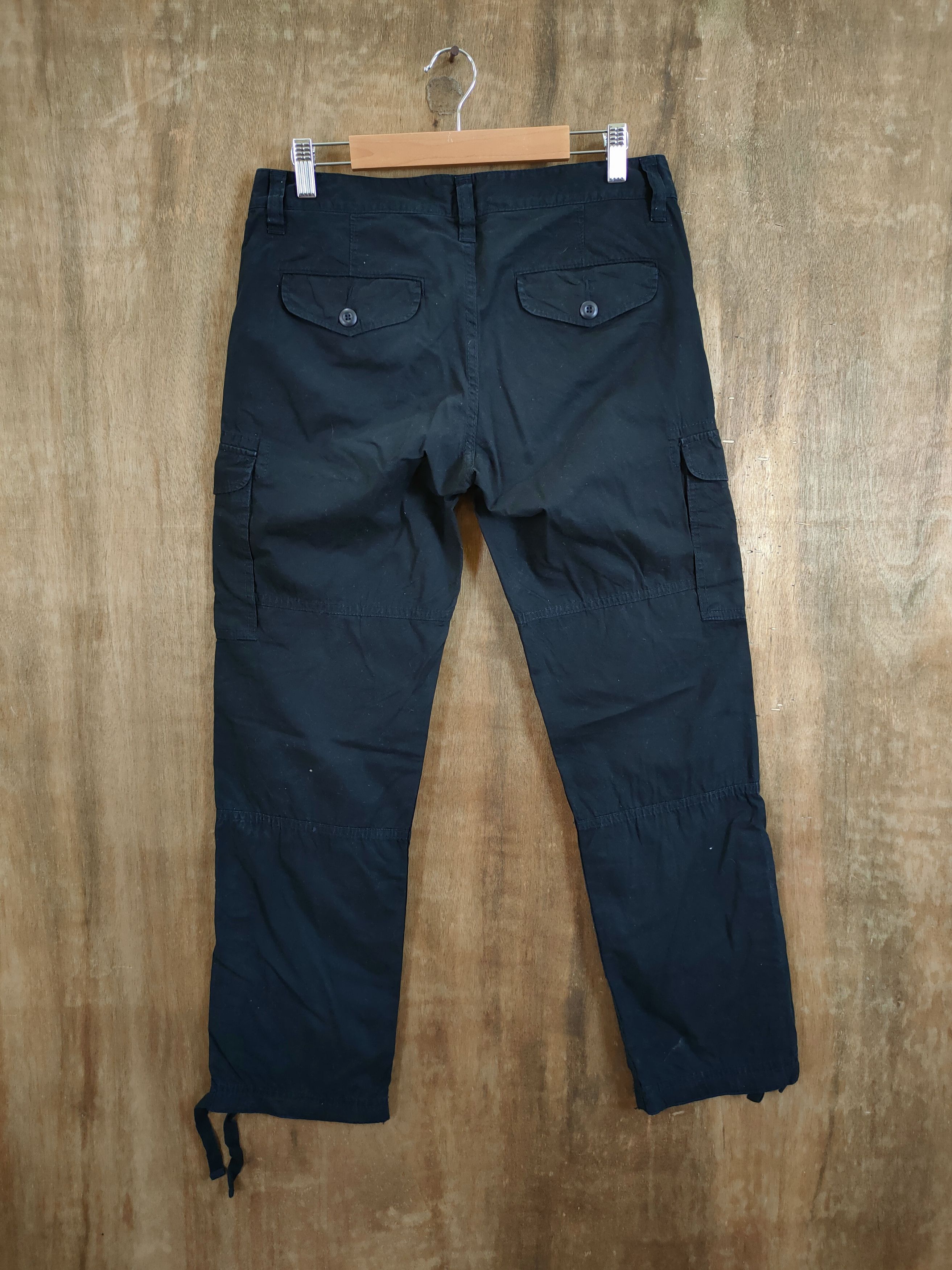 Japanese Brand DLL Uniqlo Black japan utility Multipocket Cargo pants #1141 Size US 28 / EU 44 - 5 Thumbnail