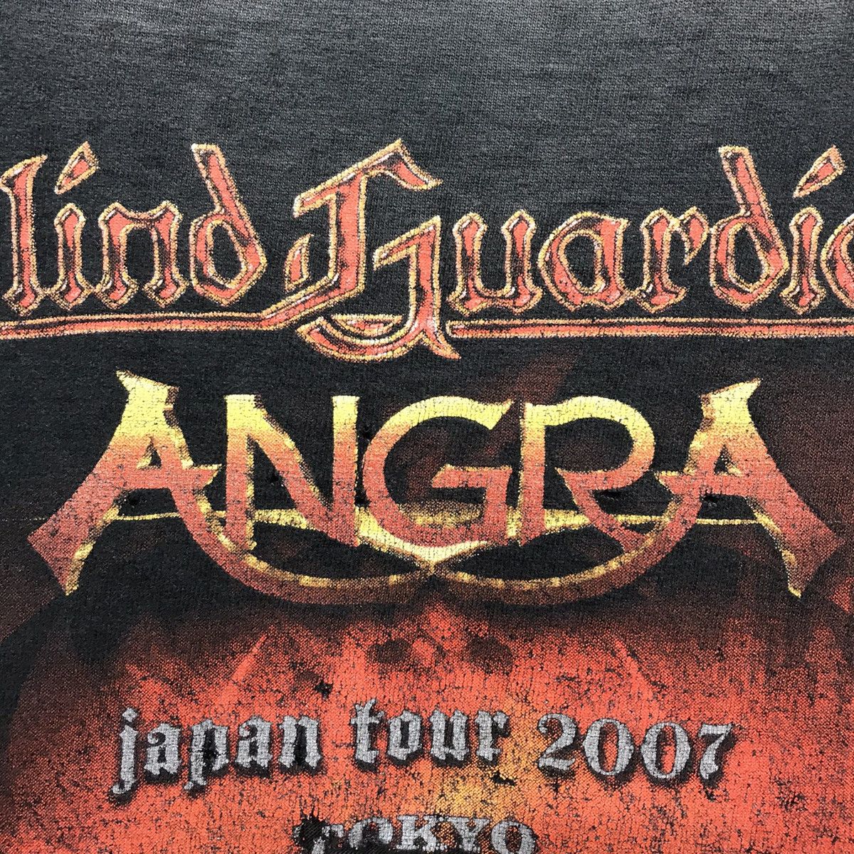Band Tees Rare!! Disstress Band Tour Tee ANGRA X BLIND GUARDIAN Tee Size US XL / EU 56 / 4 - 20 Thumbnail