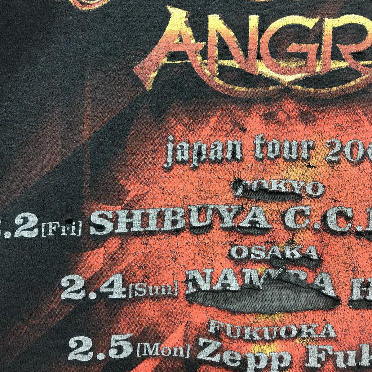 Band Tees Rare!! Disstress Band Tour Tee ANGRA X BLIND GUARDIAN Tee Size US XL / EU 56 / 4 - 21 Thumbnail