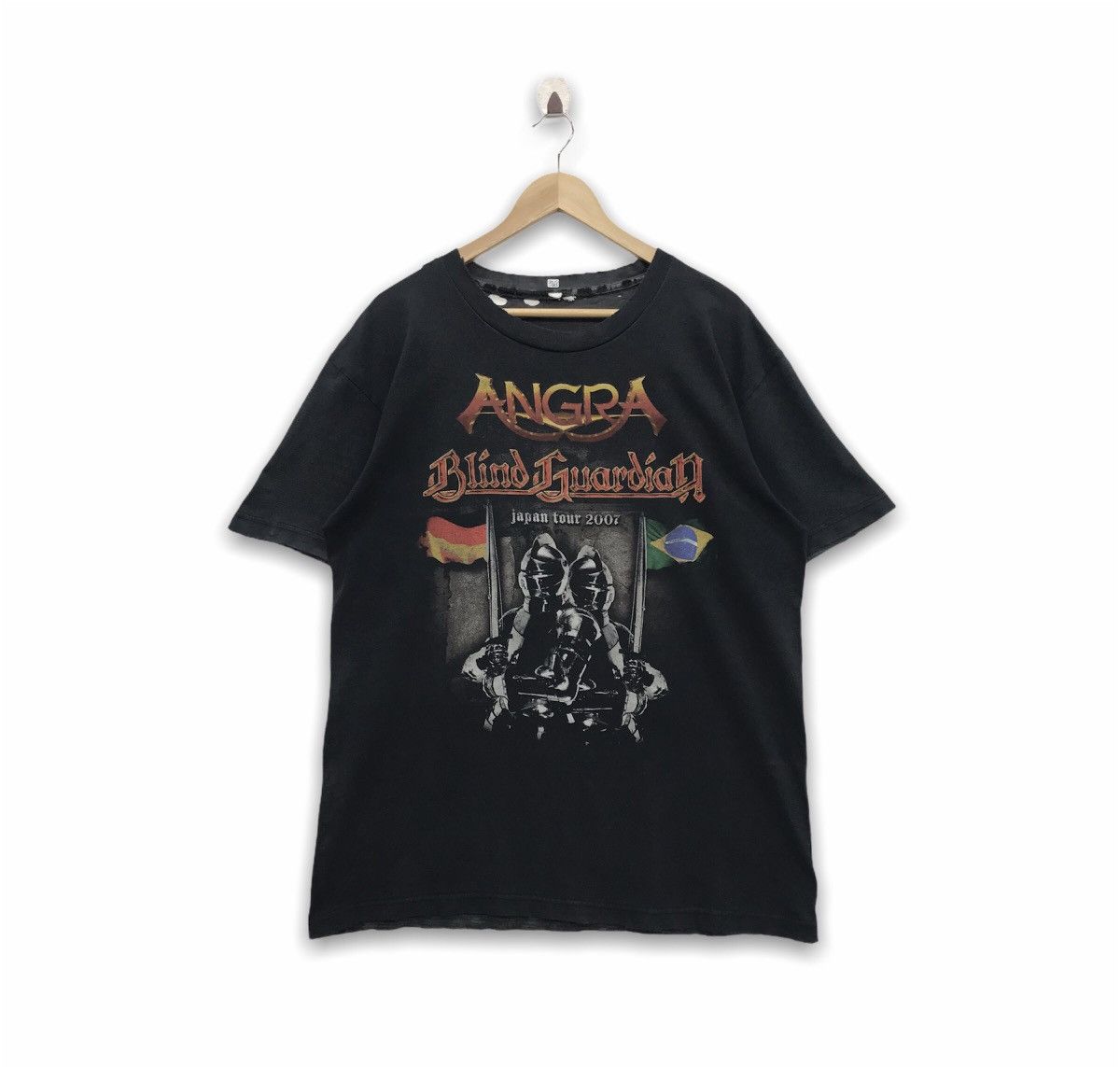 Band Tees Rare!! Disstress Band Tour Tee ANGRA X BLIND GUARDIAN Tee Size US XL / EU 56 / 4 - 1 Thumbnail
