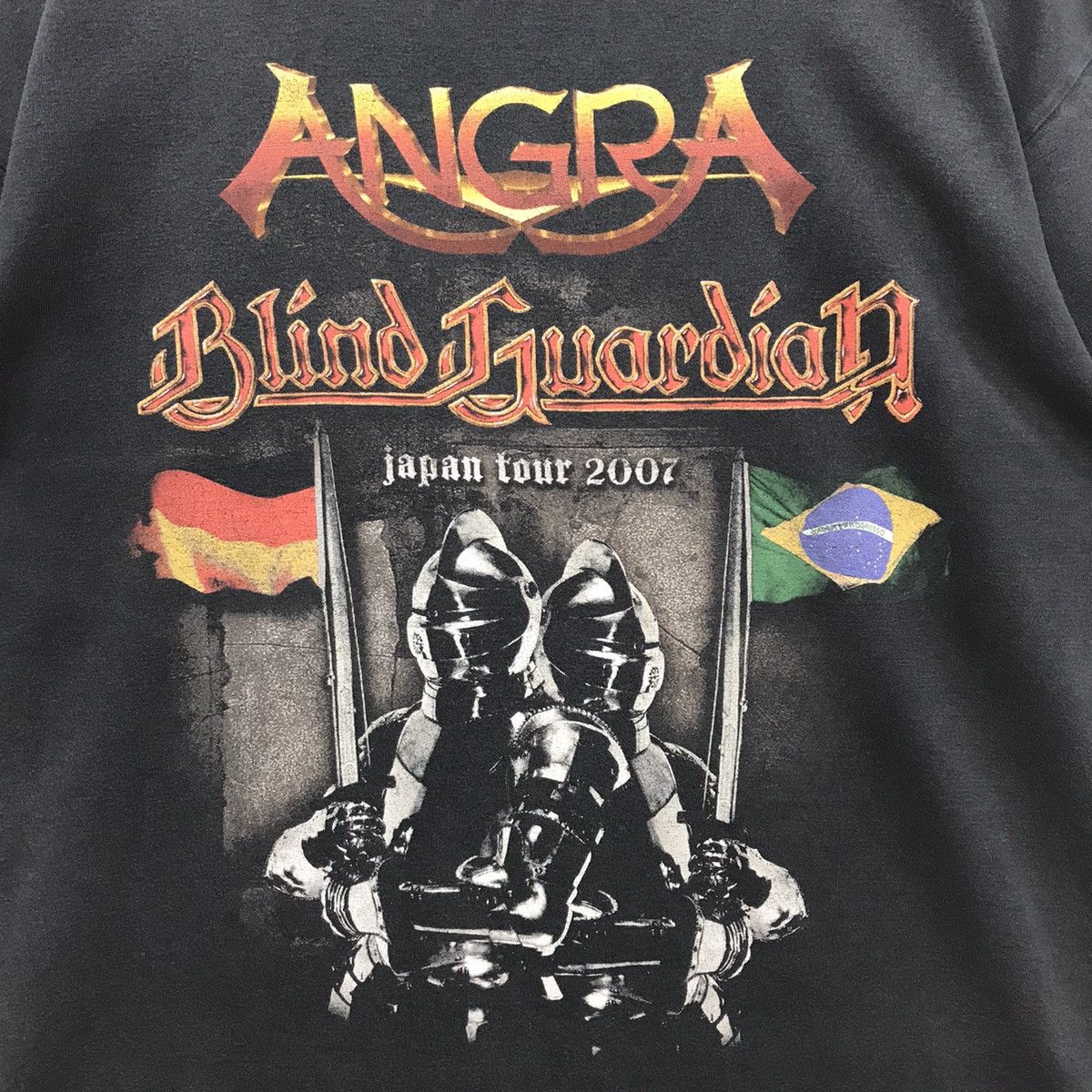 Band Tees Rare!! Disstress Band Tour Tee ANGRA X BLIND GUARDIAN Tee Size US XL / EU 56 / 4 - 7 Thumbnail