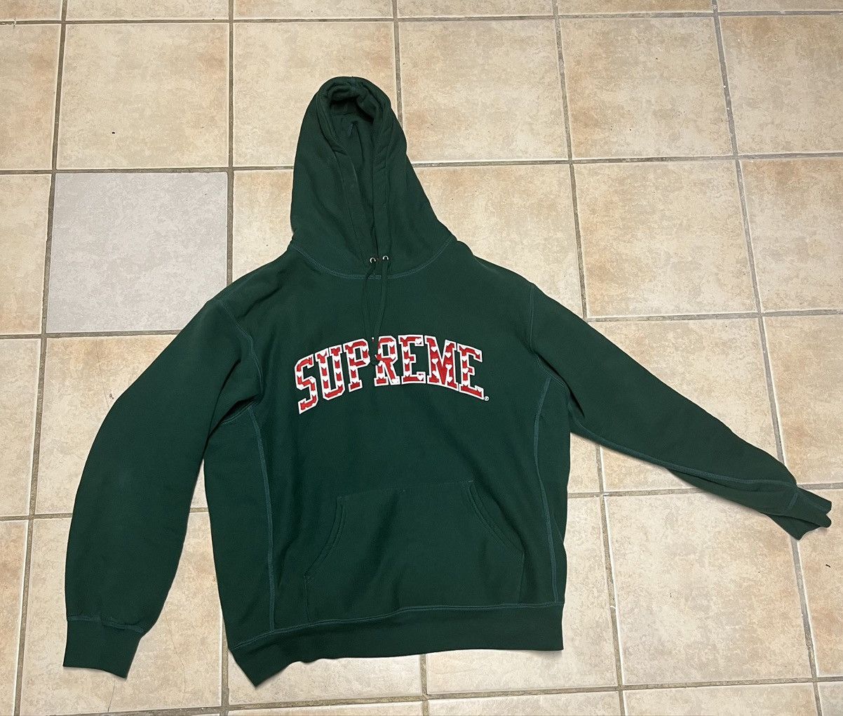 Supreme Supreme Hearts Arc Hooded Sweatshirt Dark Green Grailed