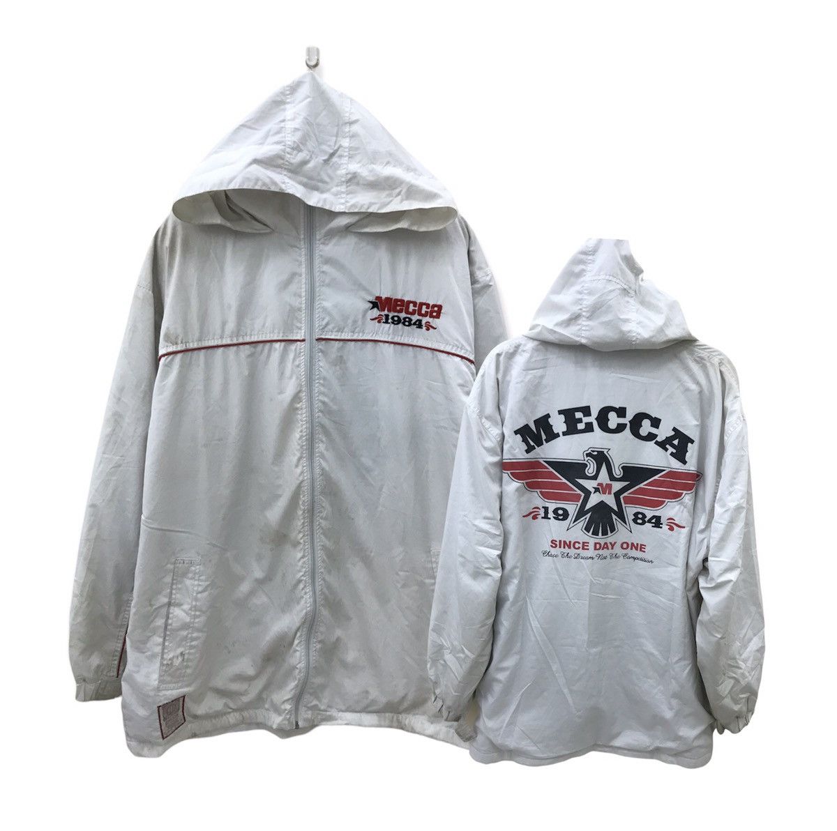 image of 80’S Mecca Light Jakcet in White, Men's (Size Large)