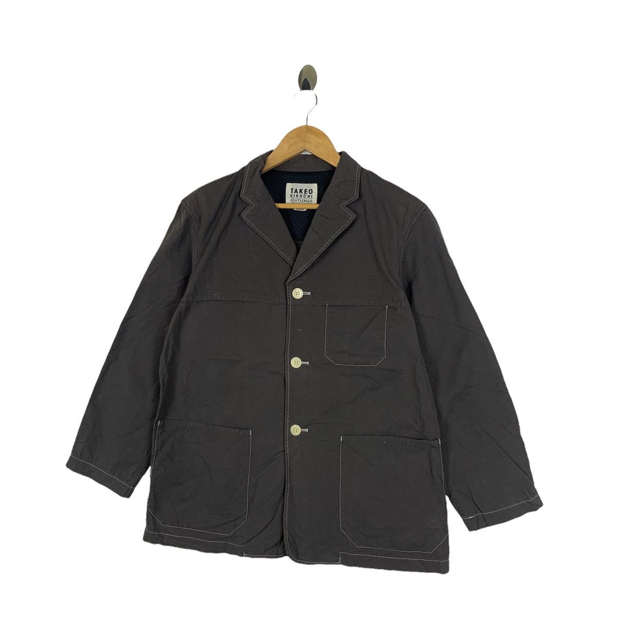 Japanese Brand × Takeo Kikuchi × Vintage Vintage TAKEO KIKUCHI Gentleman Japanese Brand Coats Jacket Size L / US 10 / IT 46 - 4 Thumbnail