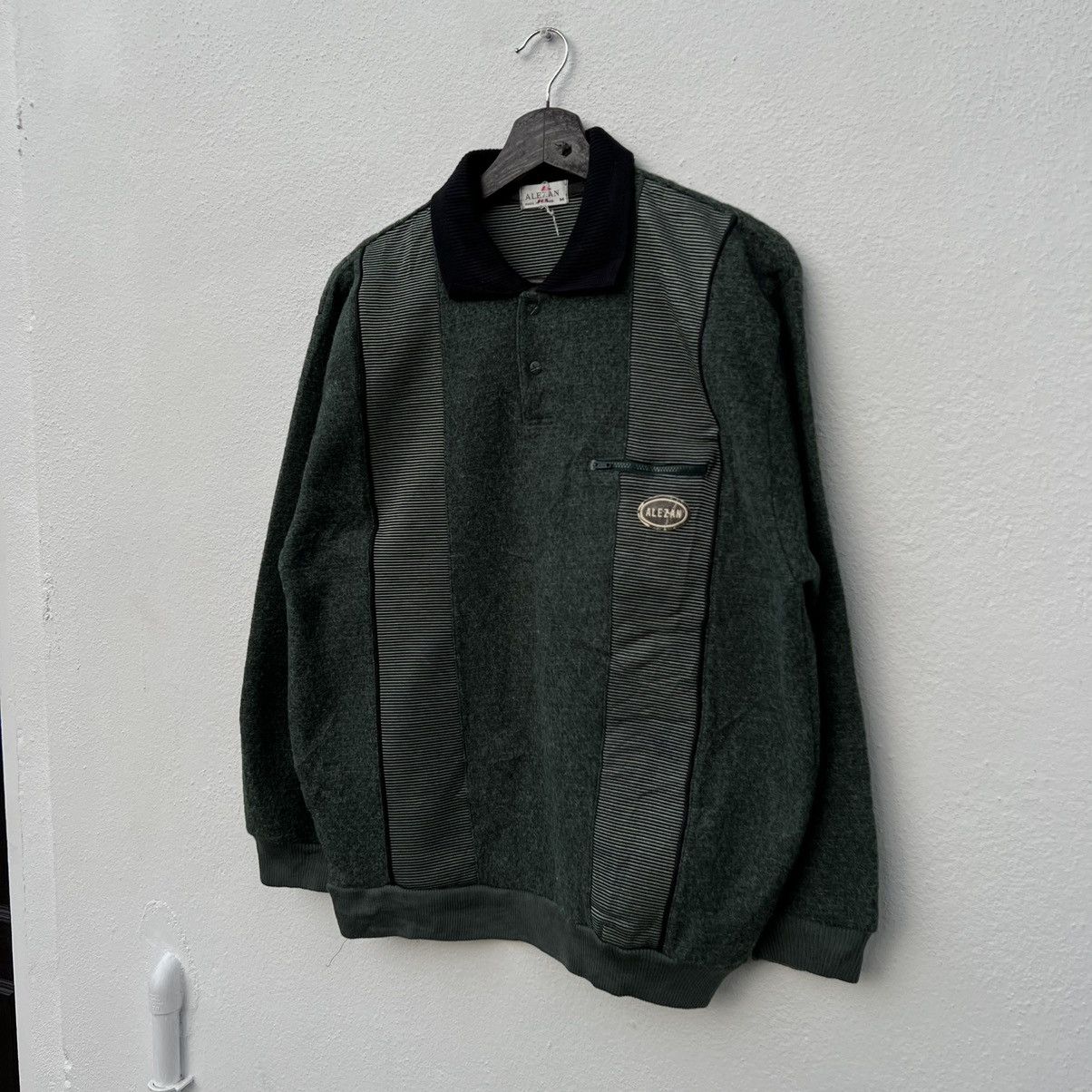 Japanese Brand VINTAGE ALEZAN COLLAR SWEATSHIRT RARE STYLE Size US M / EU 48-50 / 2 - 2 Thumbnail