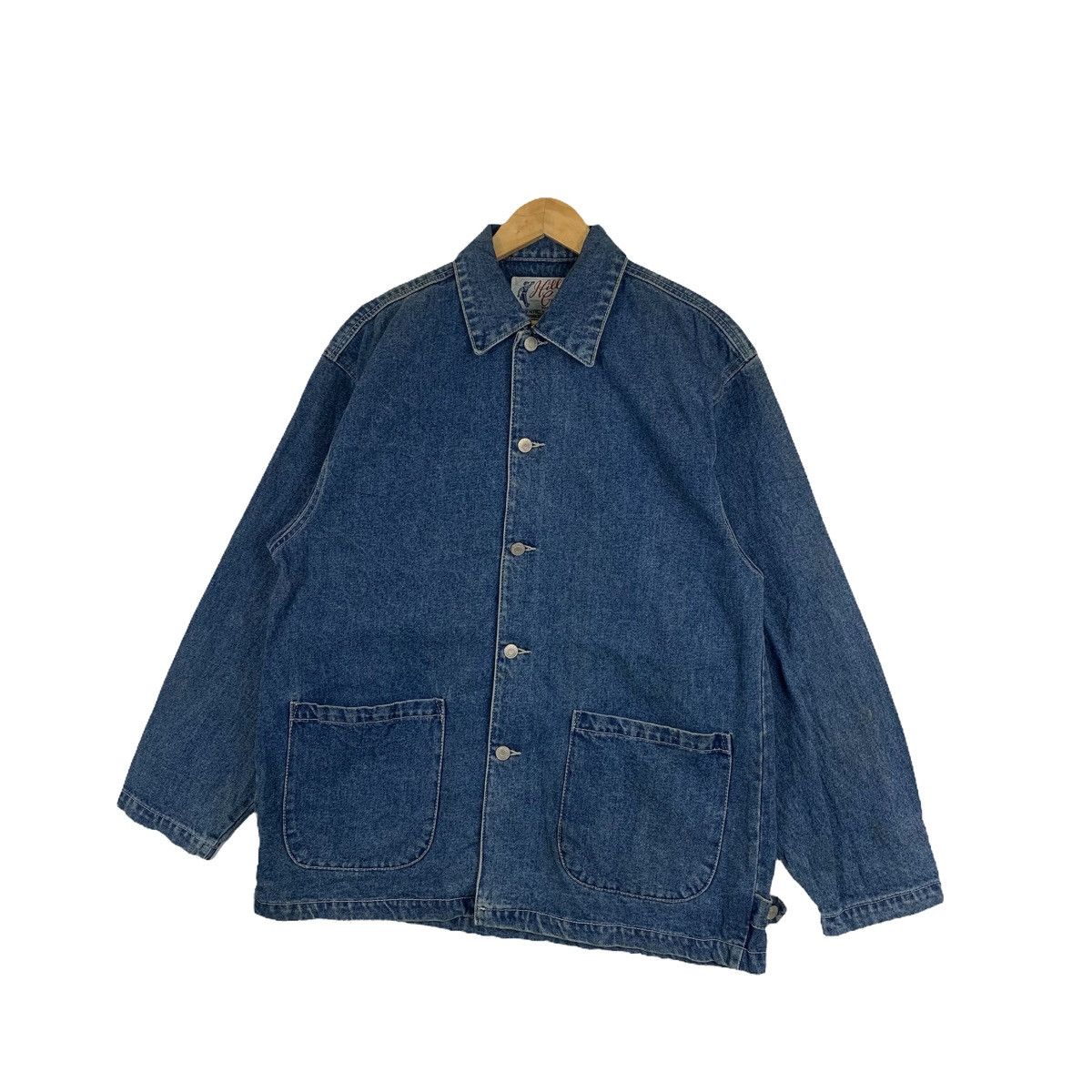 Vintage HILL CROP Worker Workwear Fully Button Denim Jeans Jacket Size US L / EU 52-54 / 3 - 4 Thumbnail