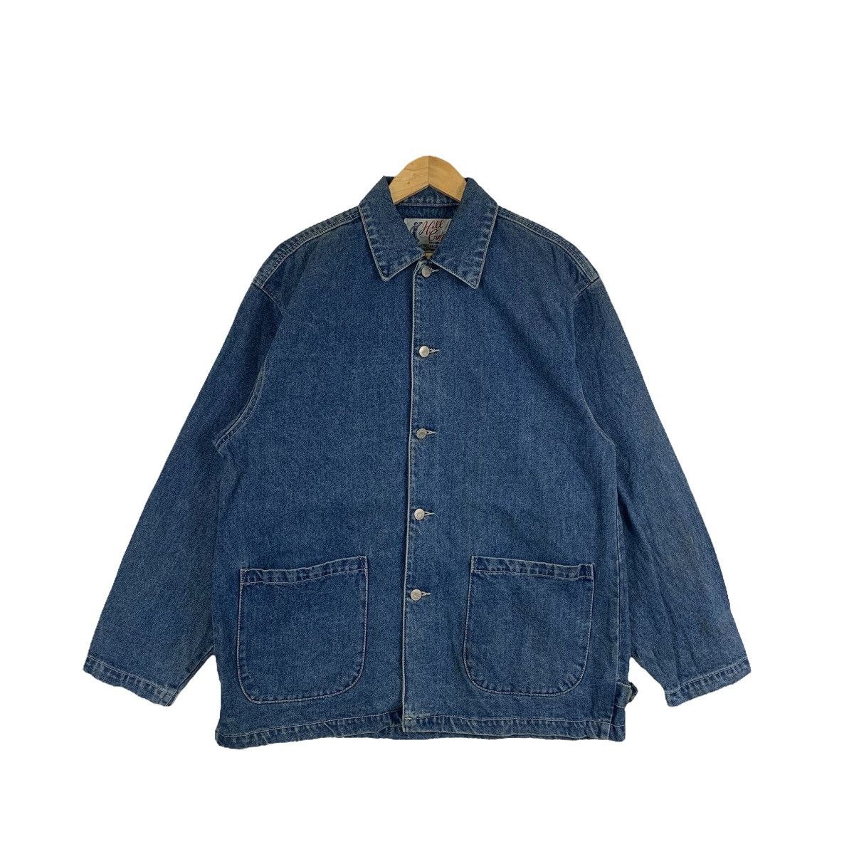 Vintage HILL CROP Worker Workwear Fully Button Denim Jeans Jacket Size US L / EU 52-54 / 3 - 1 Thumbnail