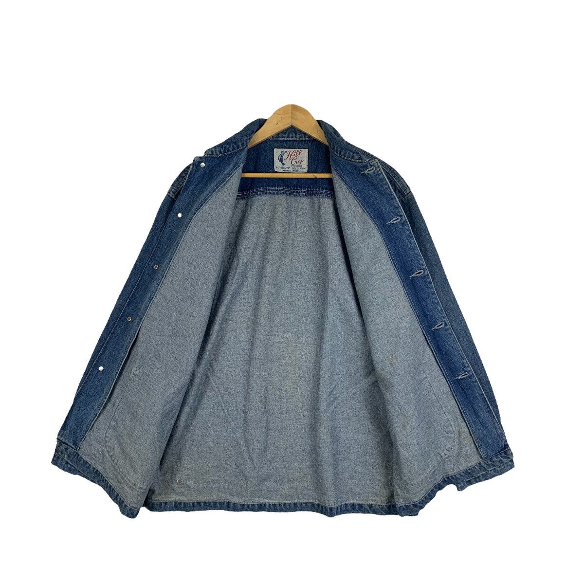 Vintage HILL CROP Worker Workwear Fully Button Denim Jeans Jacket Size US L / EU 52-54 / 3 - 3 Thumbnail