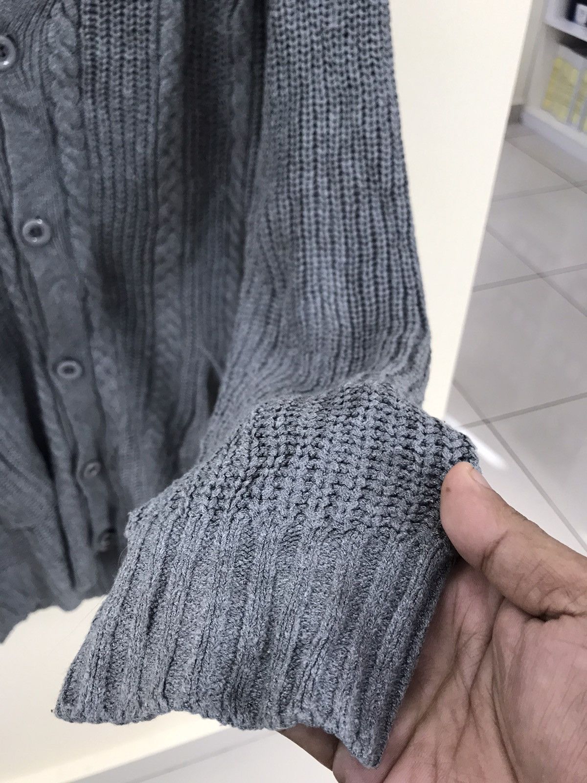 Aran Isles Knitwear Rope Picnic Knit Chunky Cardigan Nice Design Size L / US 10 / IT 46 - 9 Thumbnail
