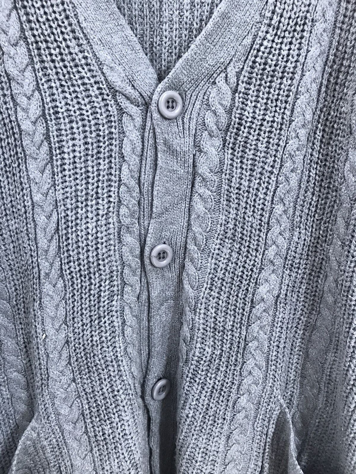 Aran Isles Knitwear Rope Picnic Knit Chunky Cardigan Nice Design Size L / US 10 / IT 46 - 6 Thumbnail