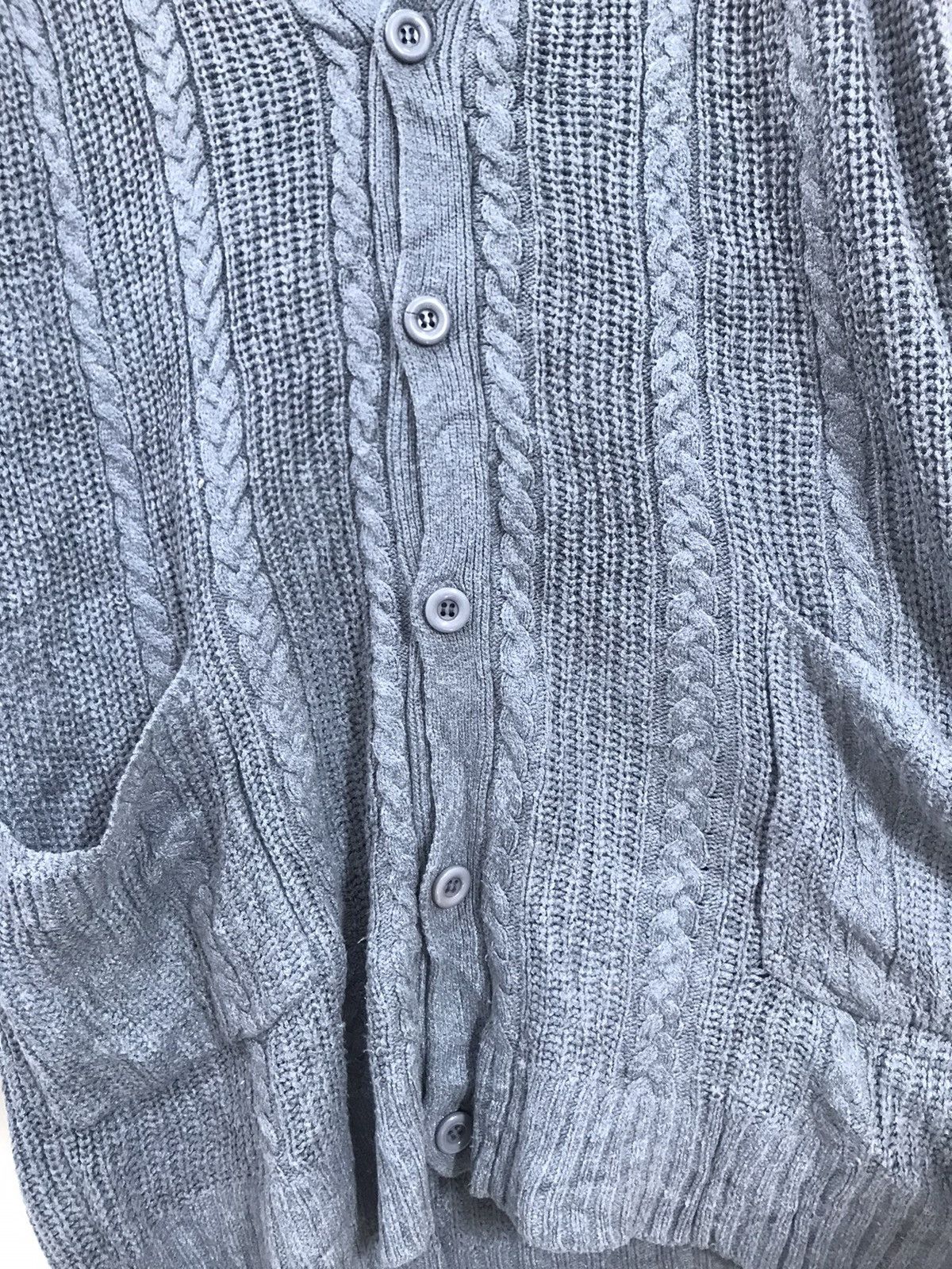 Aran Isles Knitwear Rope Picnic Knit Chunky Cardigan Nice Design Size L / US 10 / IT 46 - 8 Thumbnail