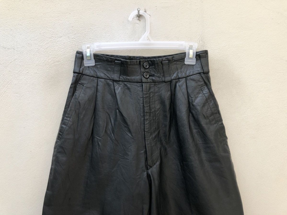 Leather Vintage 80s JUN Japan Baggy Leather Trouser Pant Size US 26 / EU 42 - 7 Thumbnail