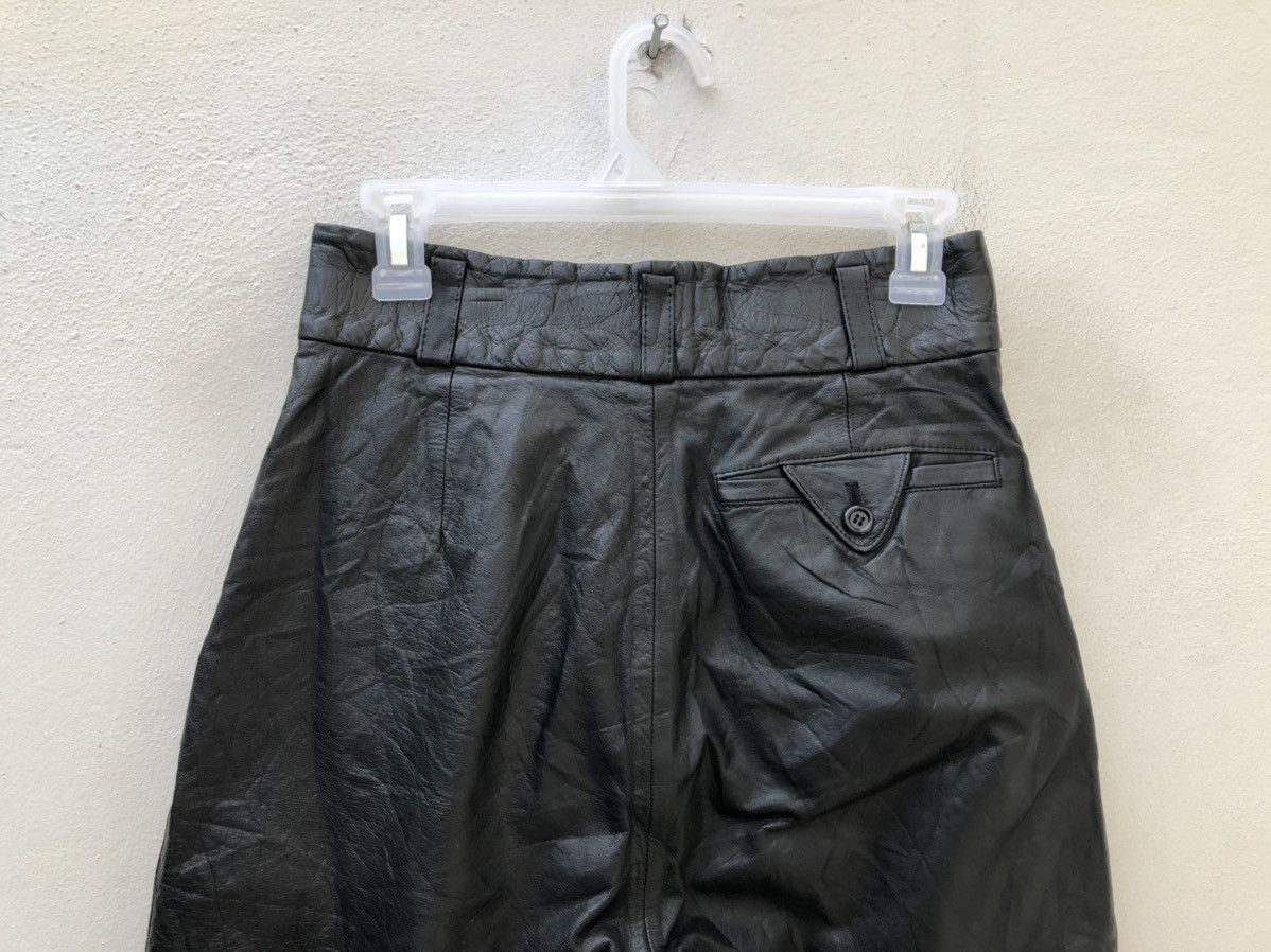Leather Vintage 80s JUN Japan Baggy Leather Trouser Pant Size US 26 / EU 42 - 15 Thumbnail
