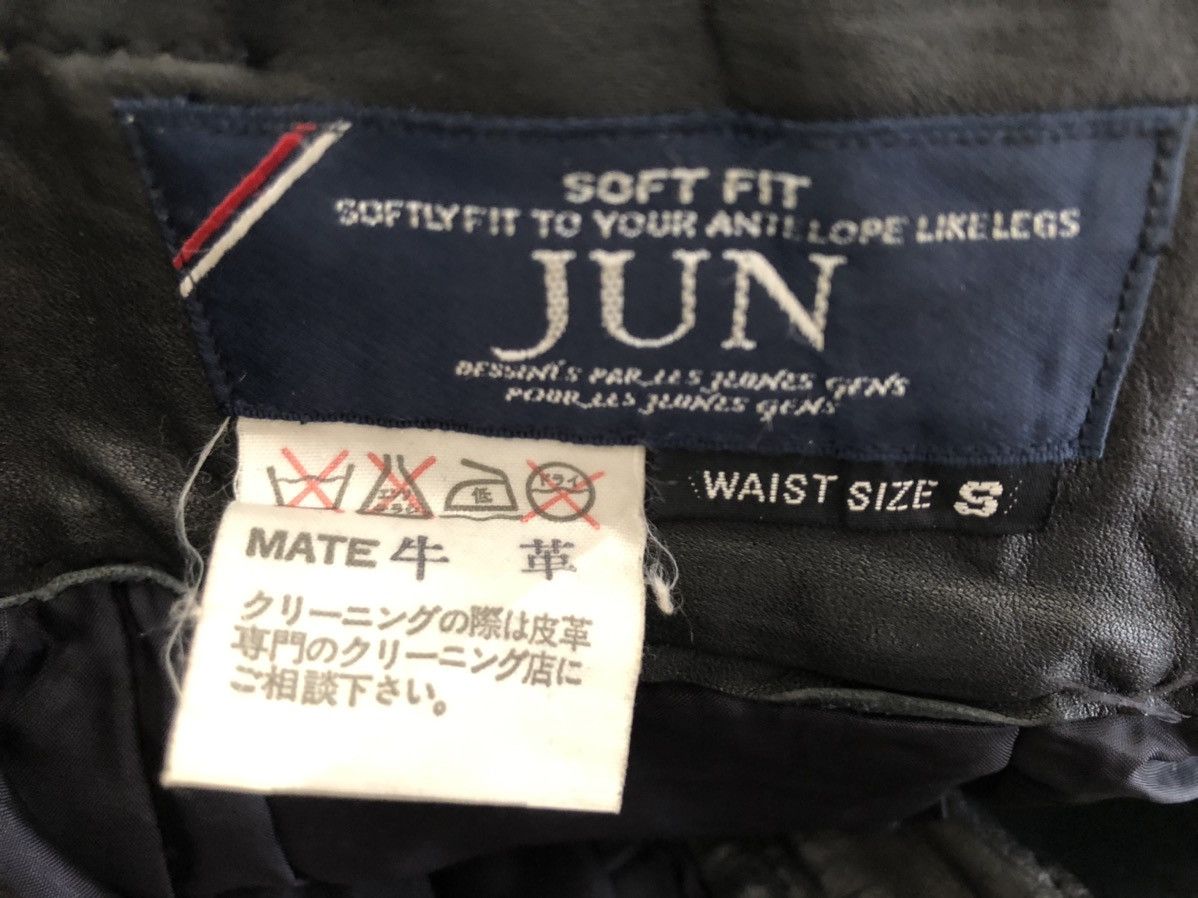 Leather Vintage 80s JUN Japan Baggy Leather Trouser Pant Size US 26 / EU 42 - 22 Thumbnail