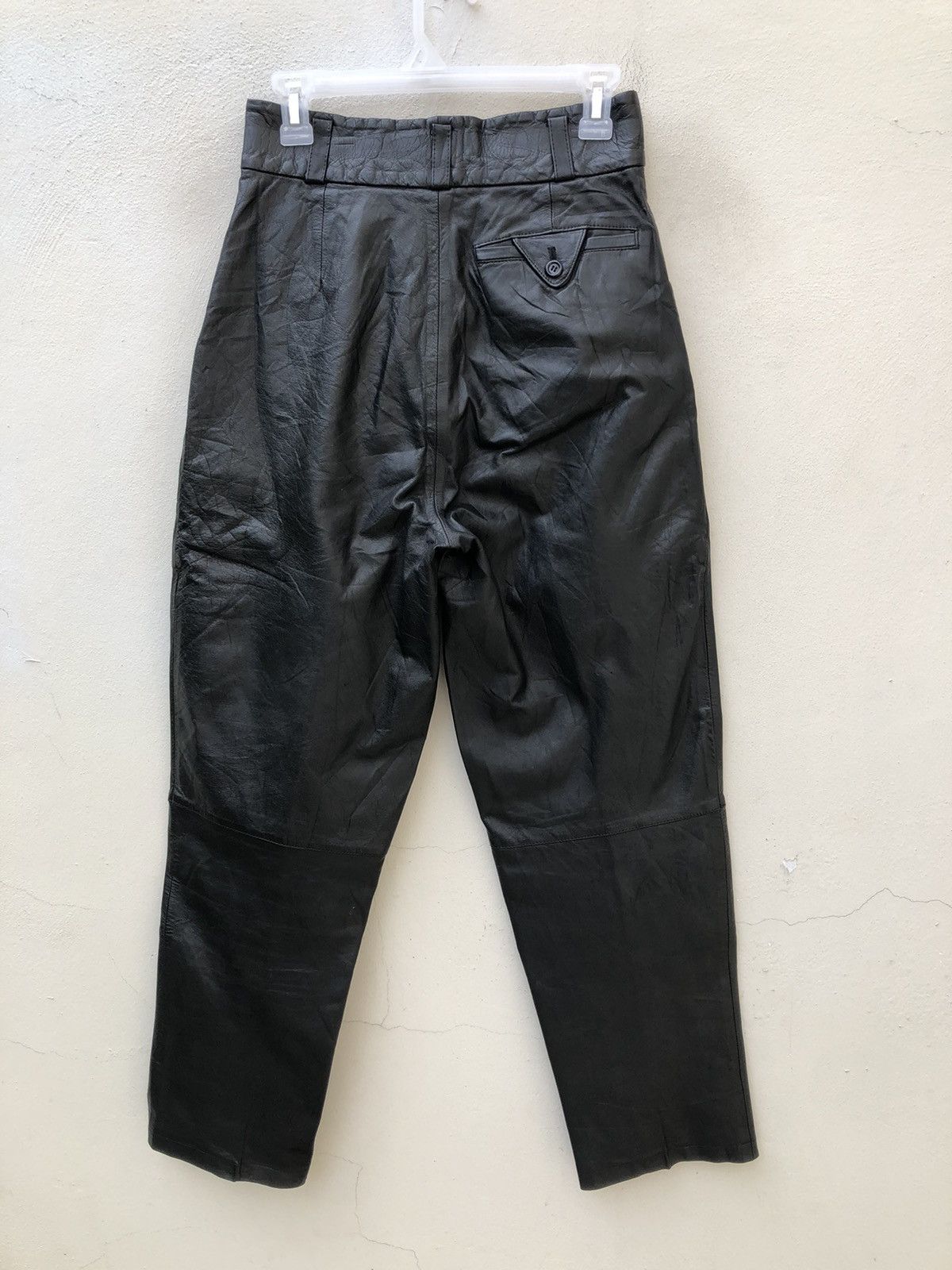 Leather Vintage 80s JUN Japan Baggy Leather Trouser Pant Size US 26 / EU 42 - 14 Thumbnail