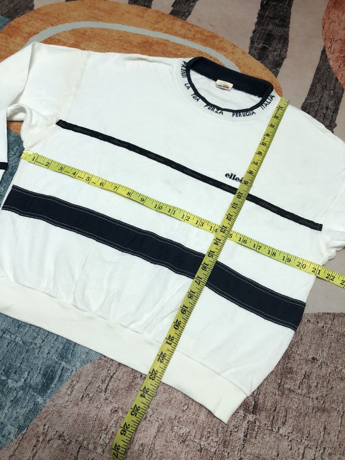 Ellesse × Japanese Brand × Vintage VINTAGE ELLESSE STRIPES MONOGRAM SWEATSHIRT Size US M / EU 48-50 / 2 - 7 Thumbnail