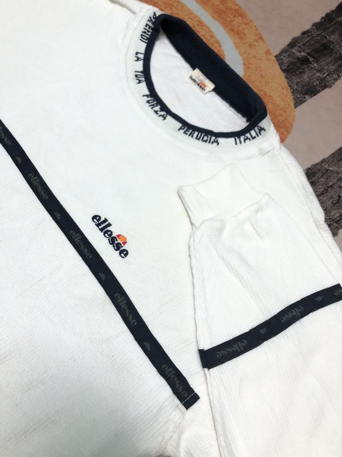 Ellesse × Japanese Brand × Vintage VINTAGE ELLESSE STRIPES MONOGRAM SWEATSHIRT Size US M / EU 48-50 / 2 - 2 Thumbnail