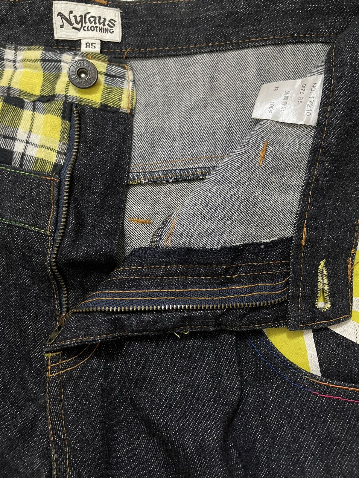 Designer × Japanese Brand Japanese Brand Nylaus Clothing Double Waist Denim Jeans Size US 33 - 6 Thumbnail