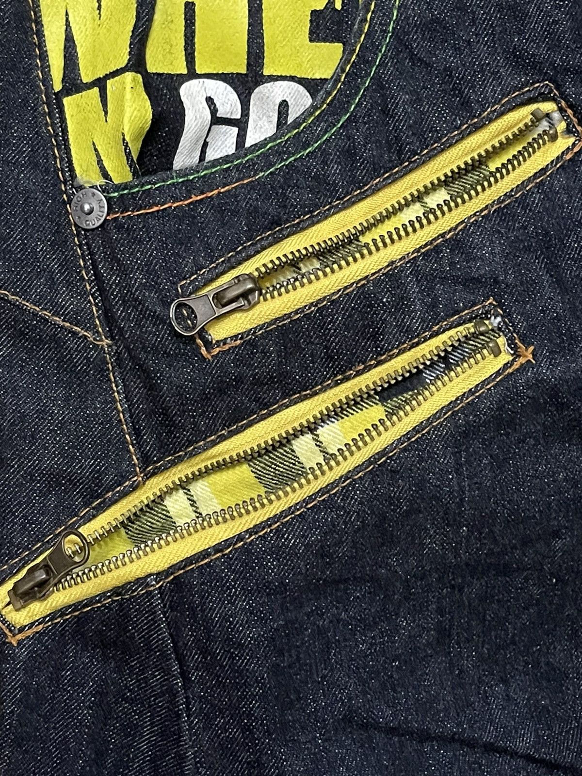 Designer × Japanese Brand Japanese Brand Nylaus Clothing Double Waist Denim Jeans Size US 33 - 5 Thumbnail