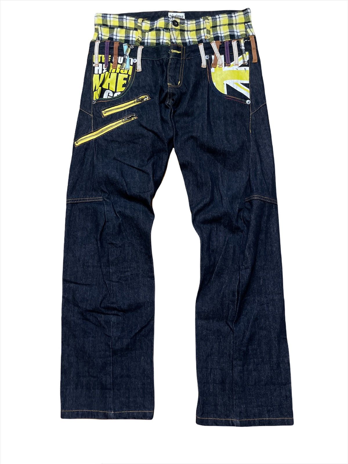 Designer × Japanese Brand Japanese Brand Nylaus Clothing Double Waist Denim Jeans Size US 33 - 1 Thumbnail