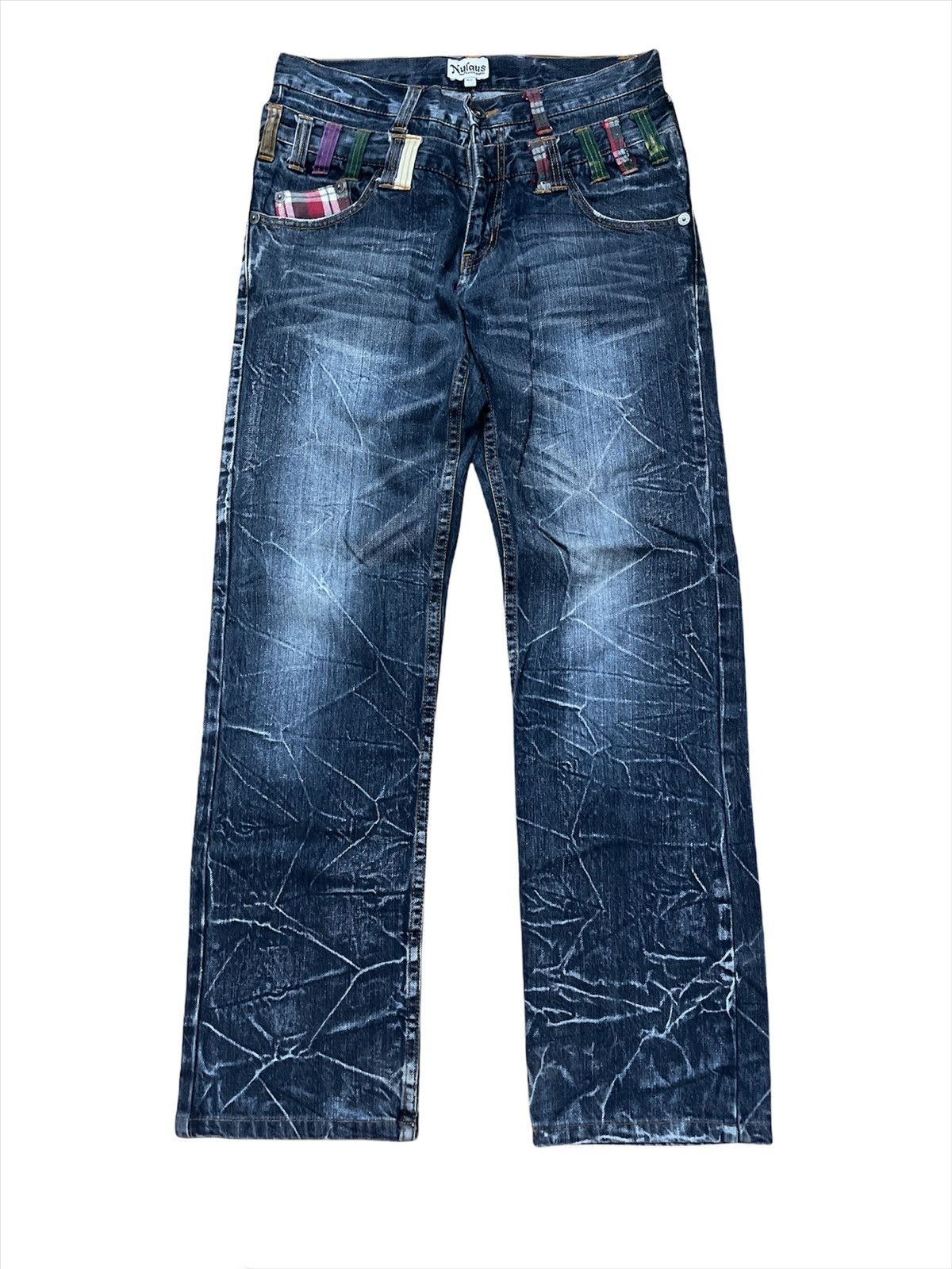 Japanese Brand Nylaus Double Waist Denim Jeans
