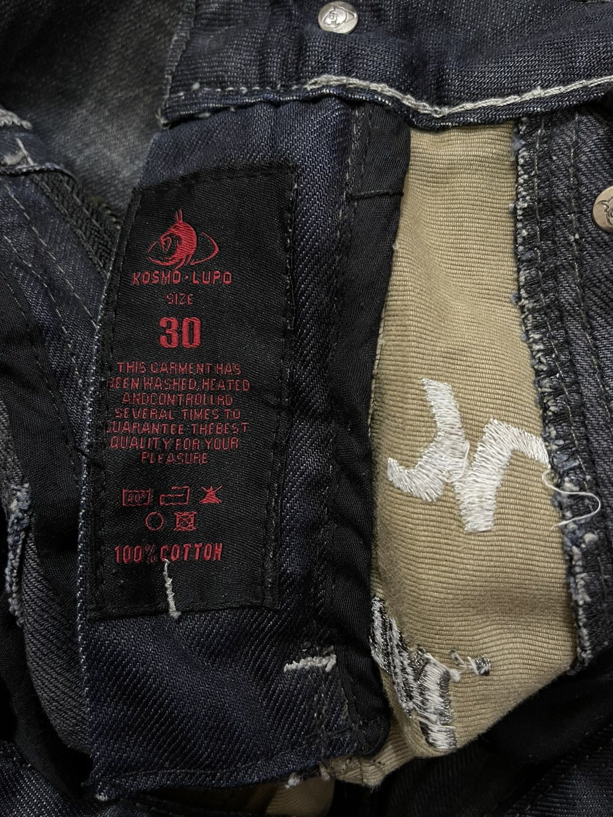 Japanese Brand K&M Jeans Patchwork Denim Pants Size US 32 / EU 48 - 7 Thumbnail