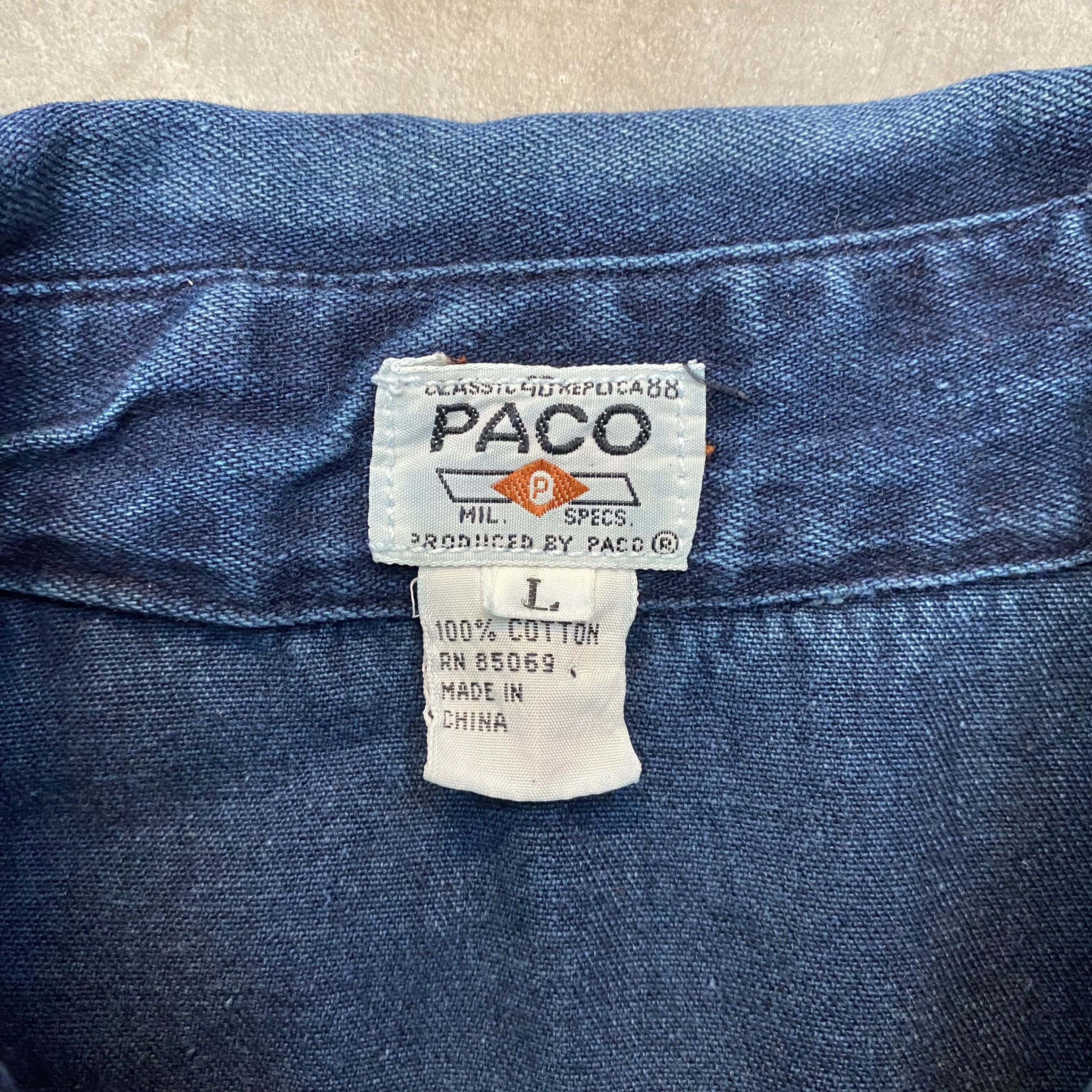 Designer × Vintage VTG Paco Jeans Velour Patchwork Denim Button Up Shirt Size US L / EU 52-54 / 3 - 4 Thumbnail