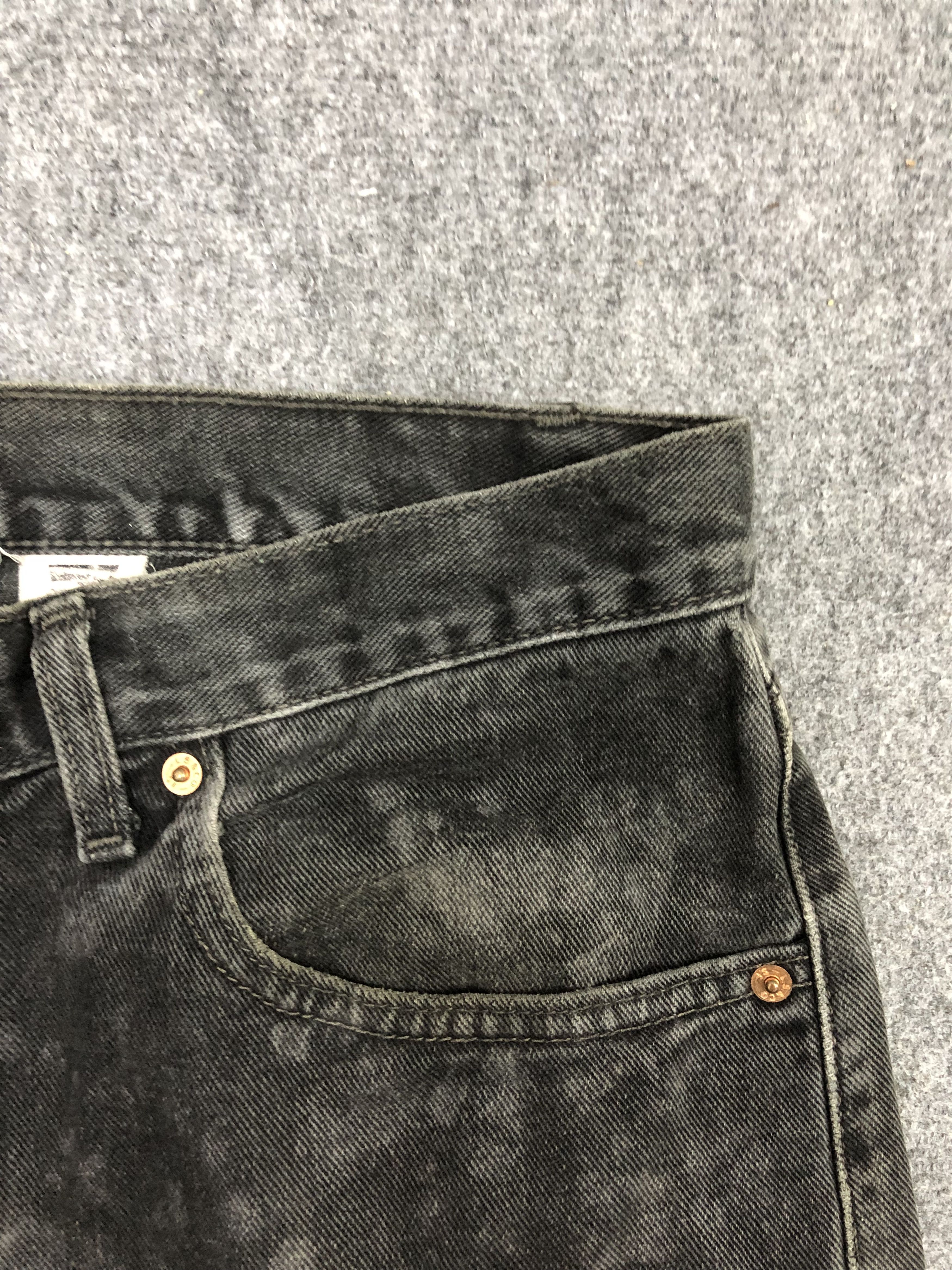 Levi's Vintage 90s Levis 505 Acid Wash Snow Wash Black Denim DP1232 Size US 34 / EU 50 - 5 Thumbnail
